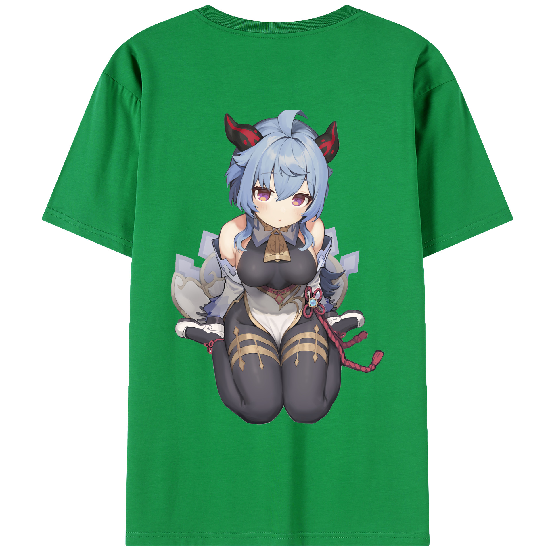 げんし神 甘雨 かんう genshin Ganyu レディース半袖Tシャツ(バックプリント)
