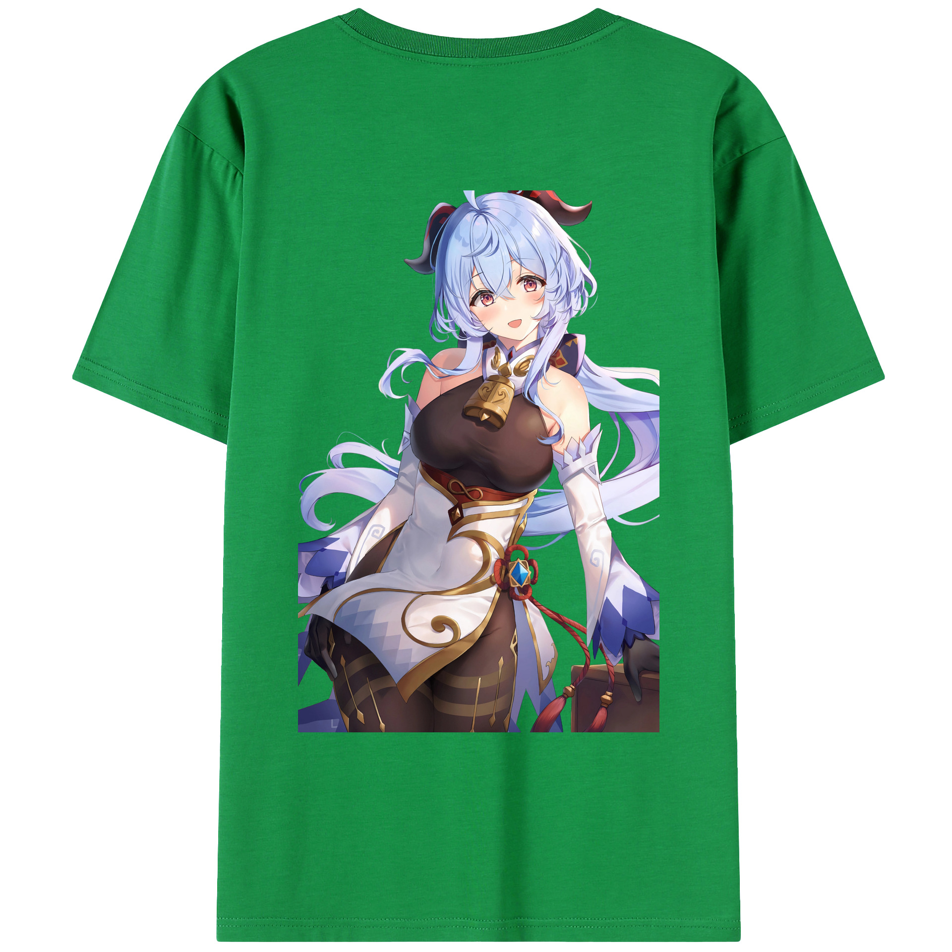 げんし神 甘雨 かんう genshin Ganyu レディース半袖Tシャツ(バックプリント)