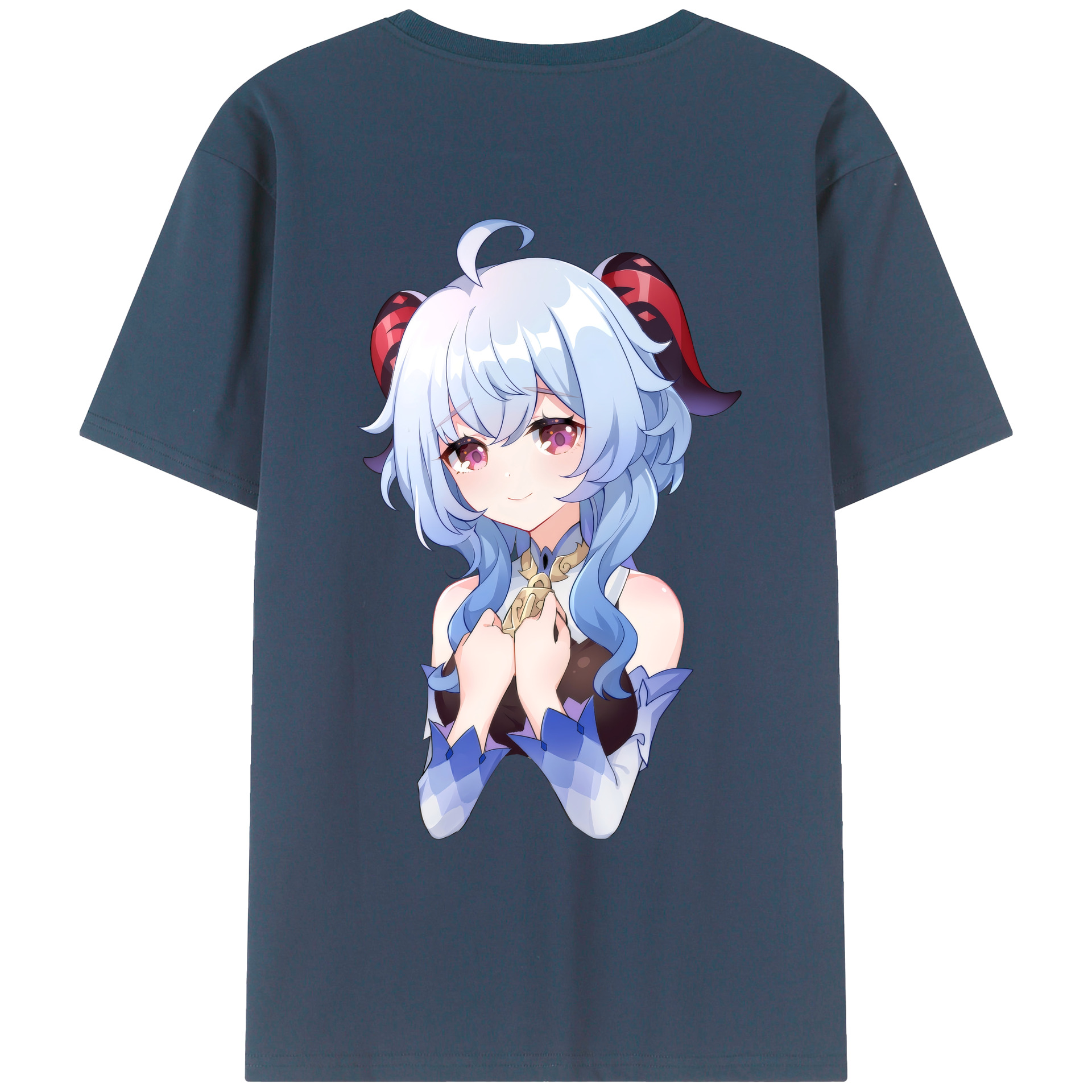 げんし神 甘雨 かんう genshin Ganyu レディース半袖Tシャツ(バックプリント)