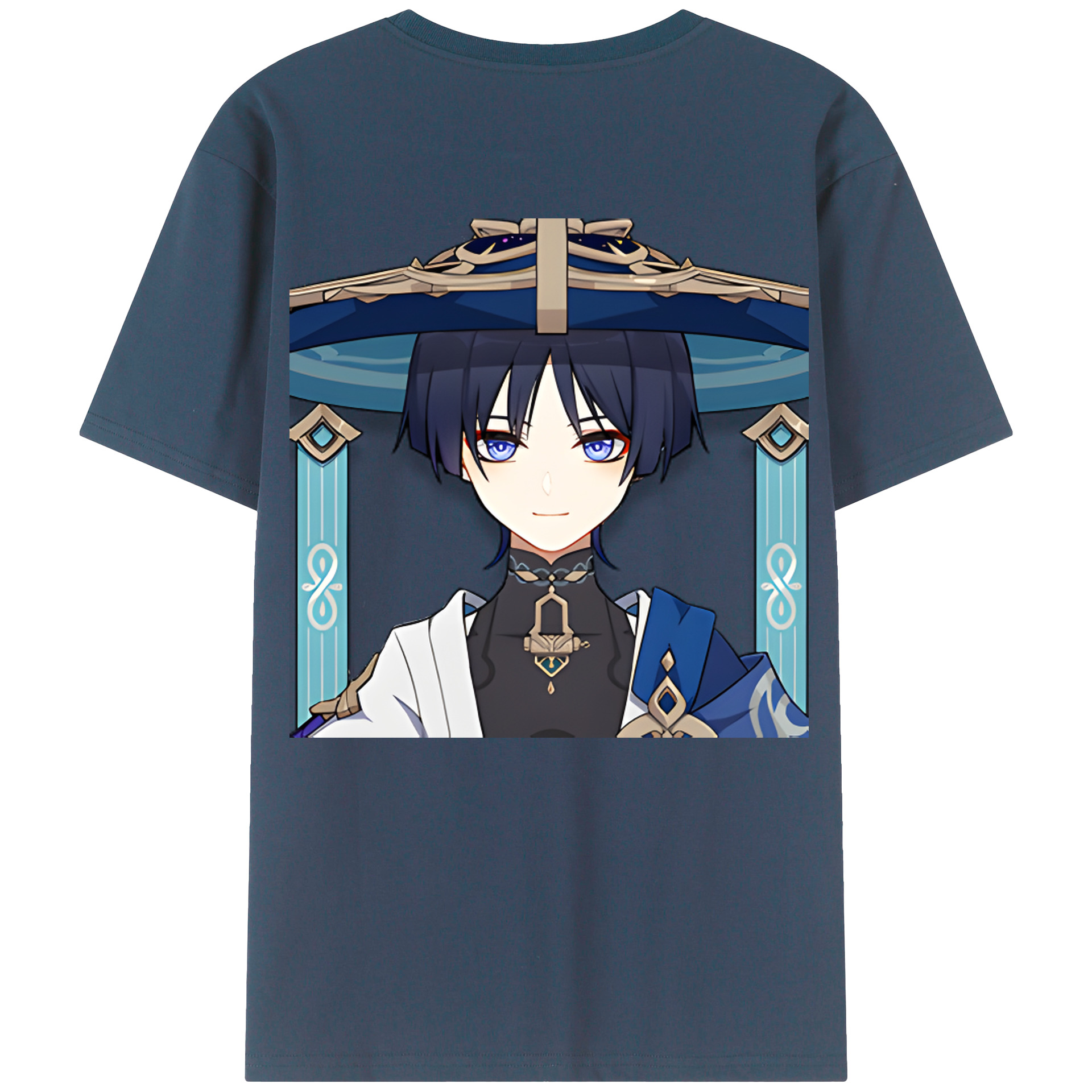 げんし神 さんペい genshin Sanpei レディース半袖Tシャツ(バックプリント)