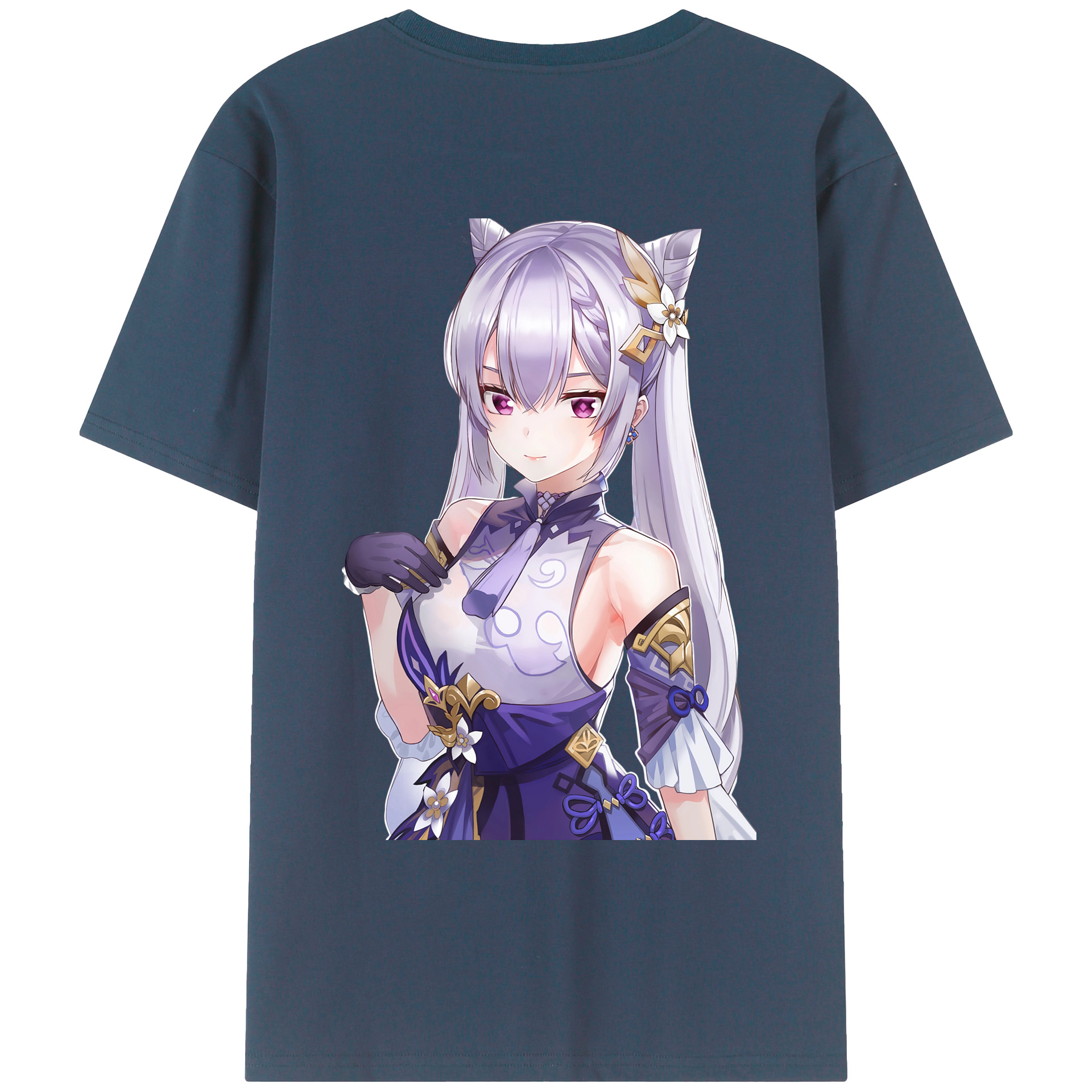 げんし神 刻晴 こくせい genshin Kokusei レディース半袖Tシャツ(バックプリント)