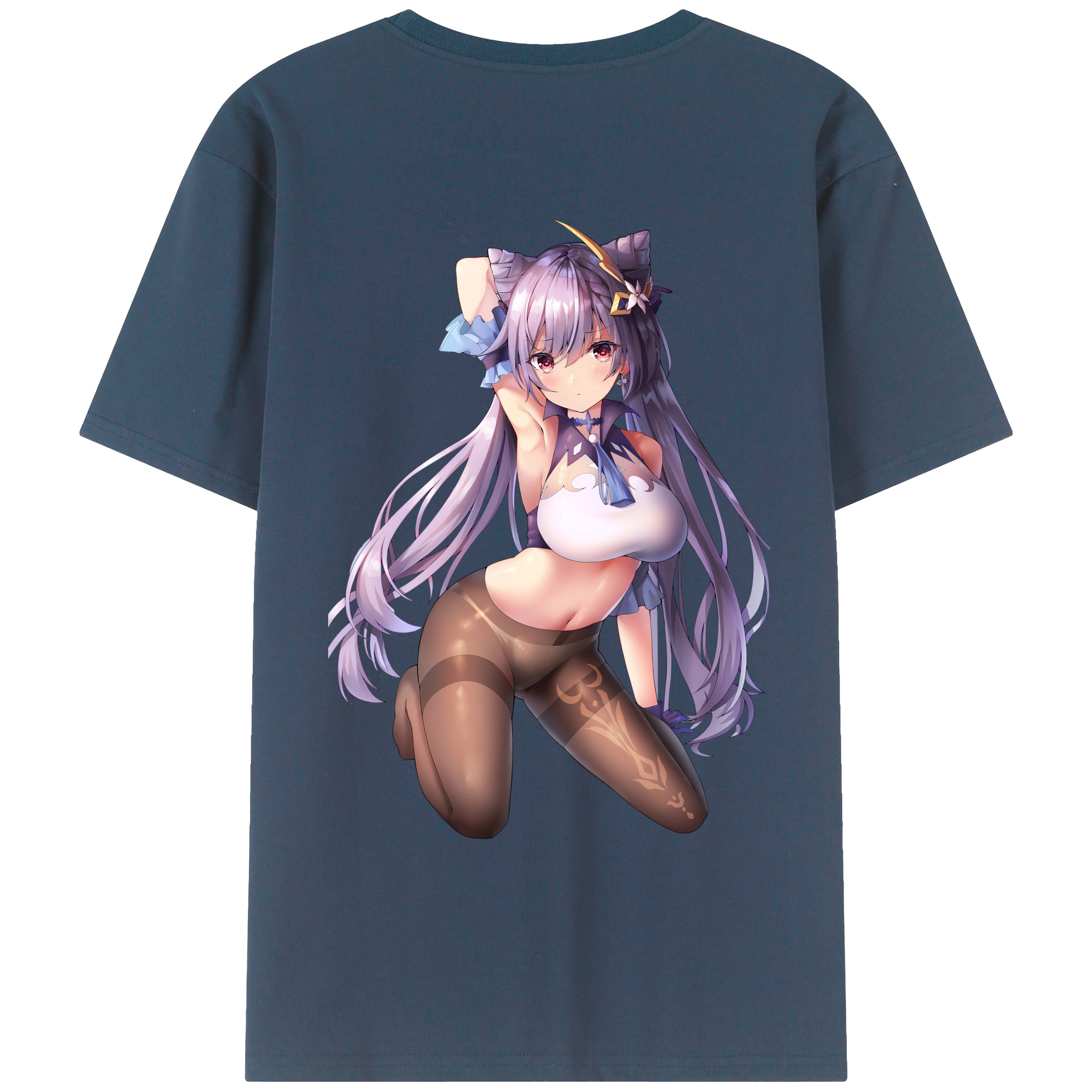 げんし神 刻晴 こくせい genshin Kokusei レディース半袖Tシャツ(バックプリント)