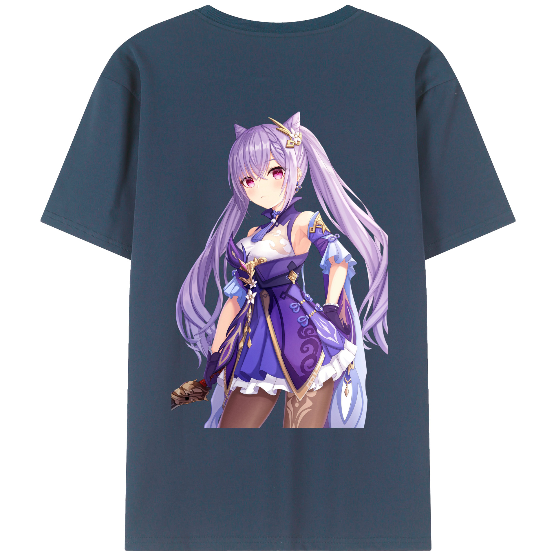 げんし神 刻晴 こくせい genshin Kokusei レディース半袖Tシャツ(バックプリント)