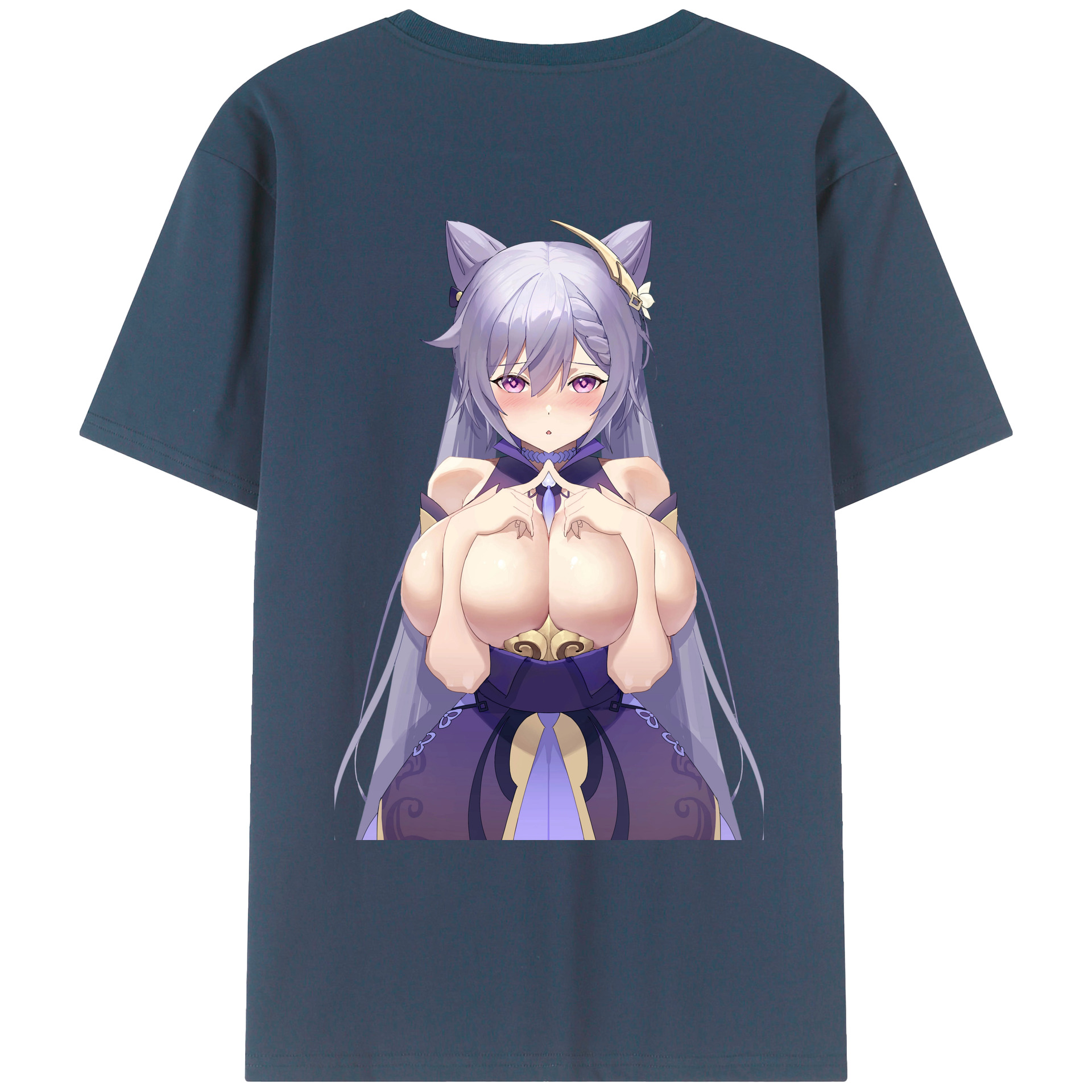げんし神 刻晴 こくせい genshin Kokusei レディース半袖Tシャツ(バックプリント)