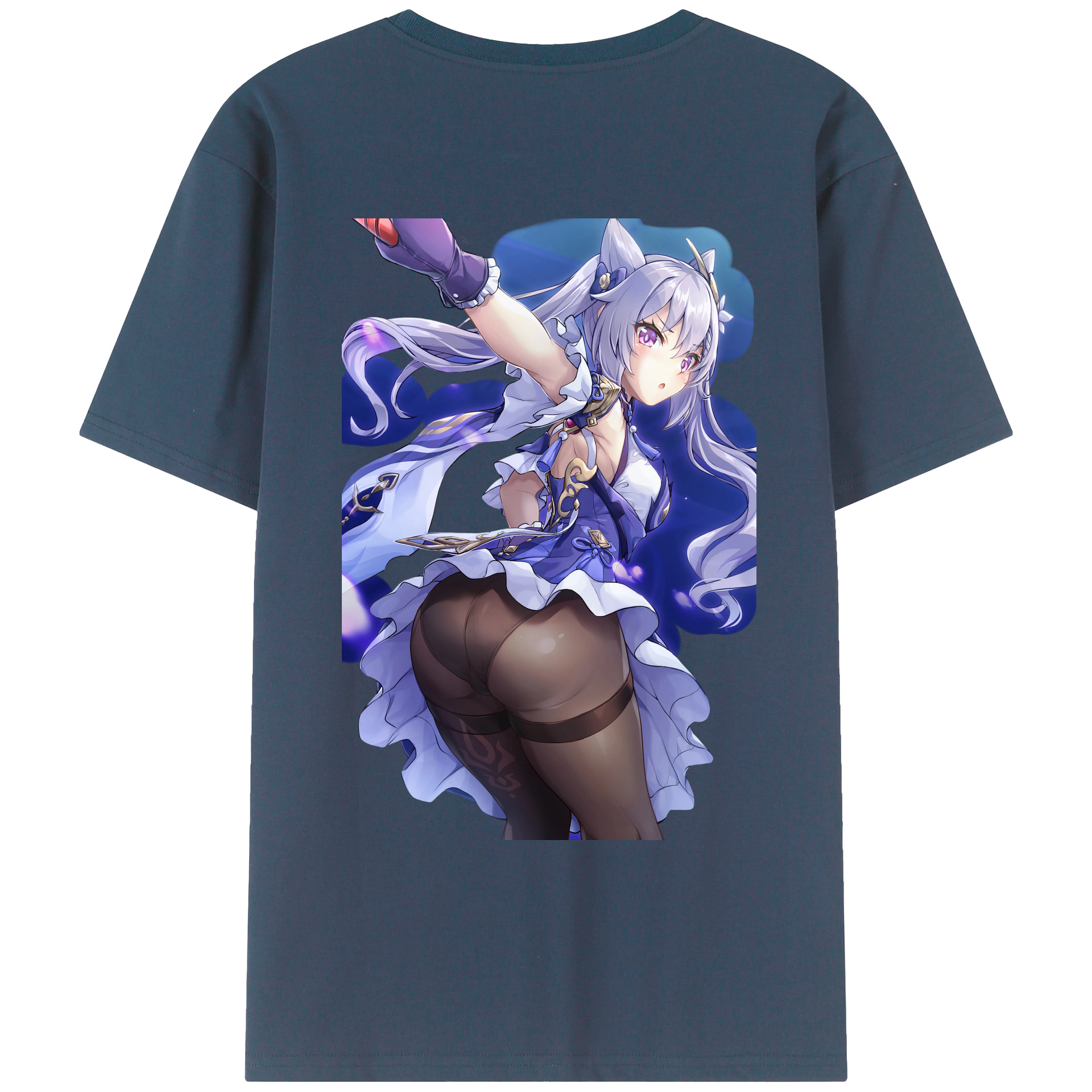げんし神 刻晴 こくせい genshin Kokusei レディース半袖Tシャツ(バックプリント)