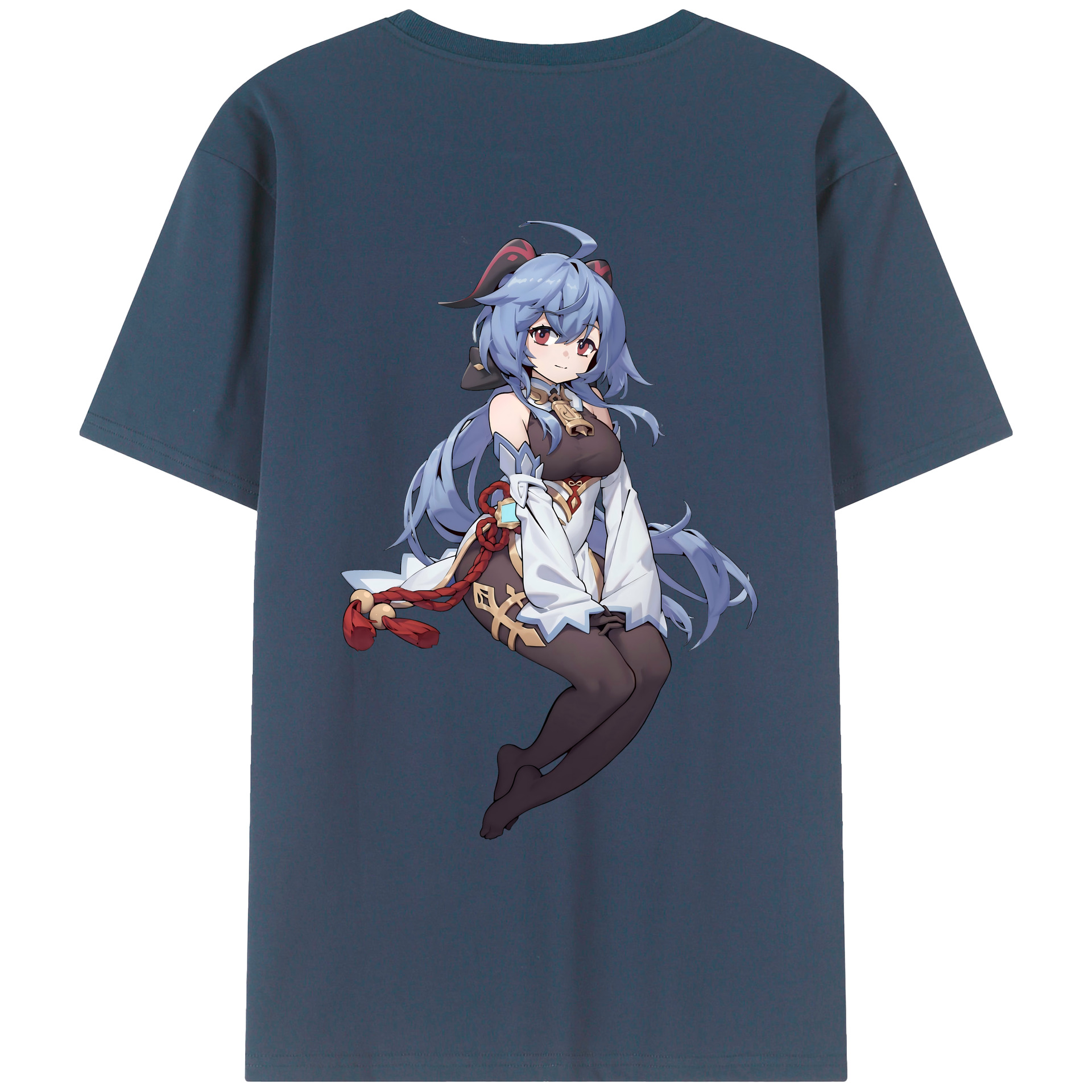 げんし神 甘雨 かんう genshin Ganyu レディース半袖Tシャツ(バックプリント)