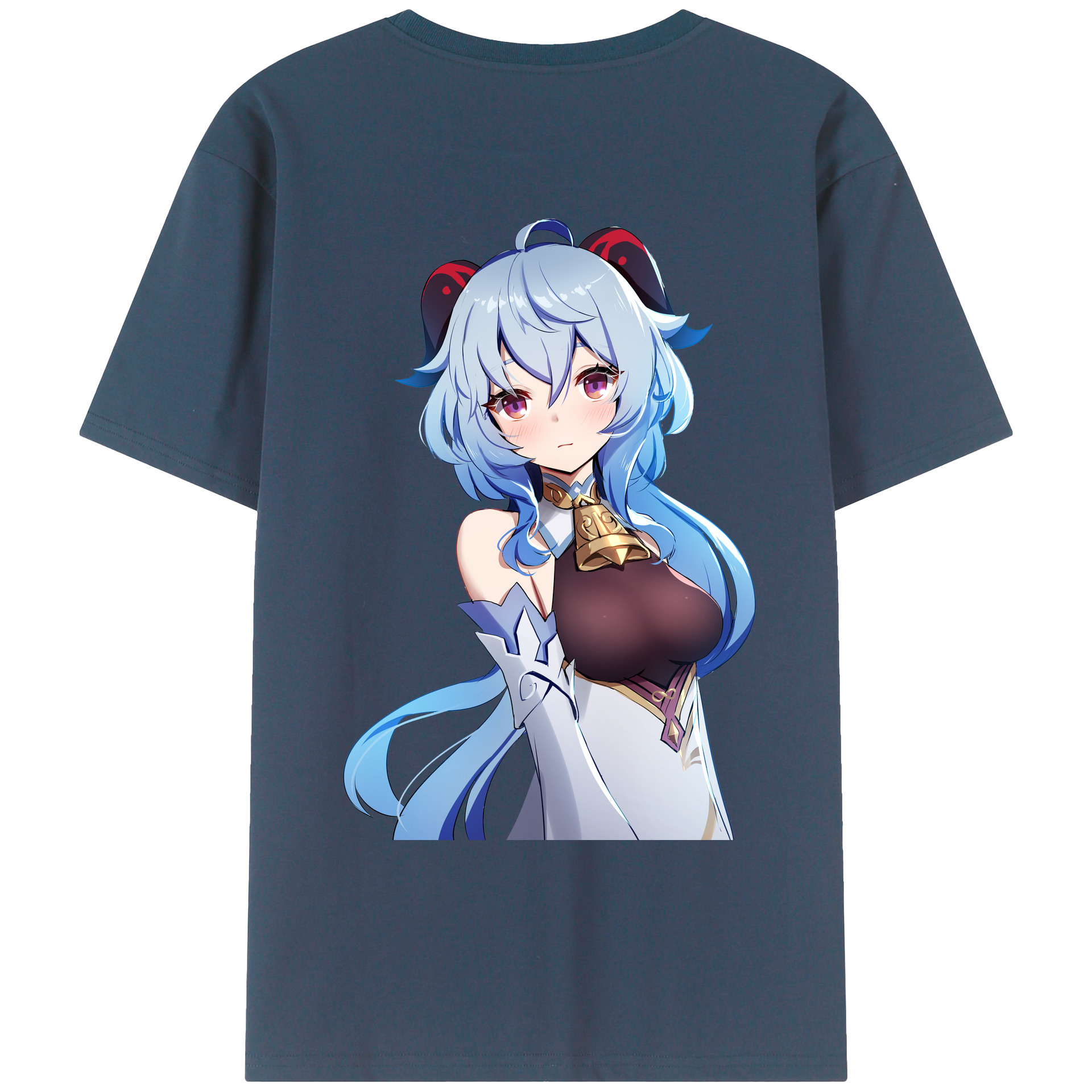 げんし神 甘雨 かんう genshin Ganyu レディース半袖Tシャツ(バックプリント)