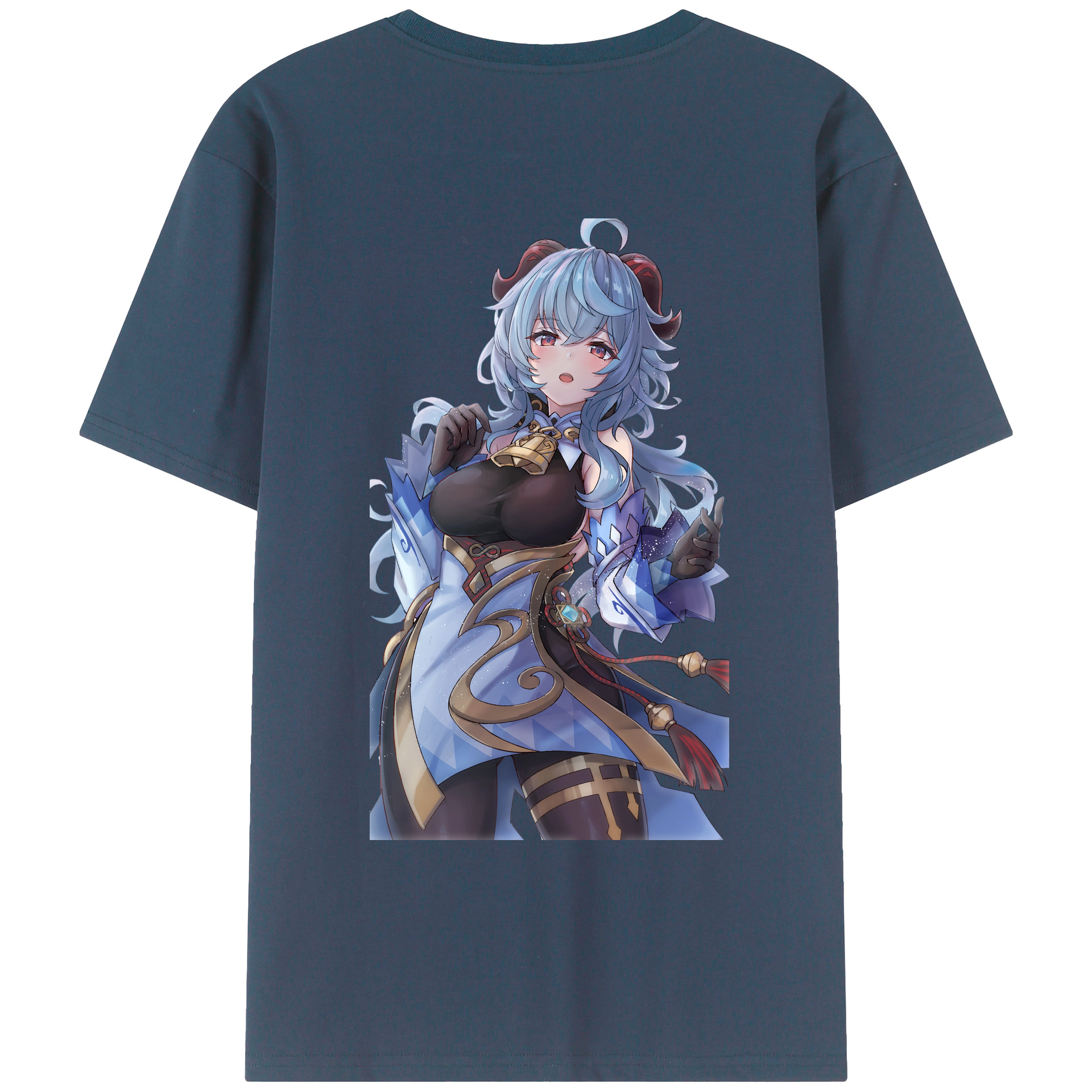 げんし神 甘雨 かんう genshin Ganyu レディース半袖Tシャツ(バックプリント)