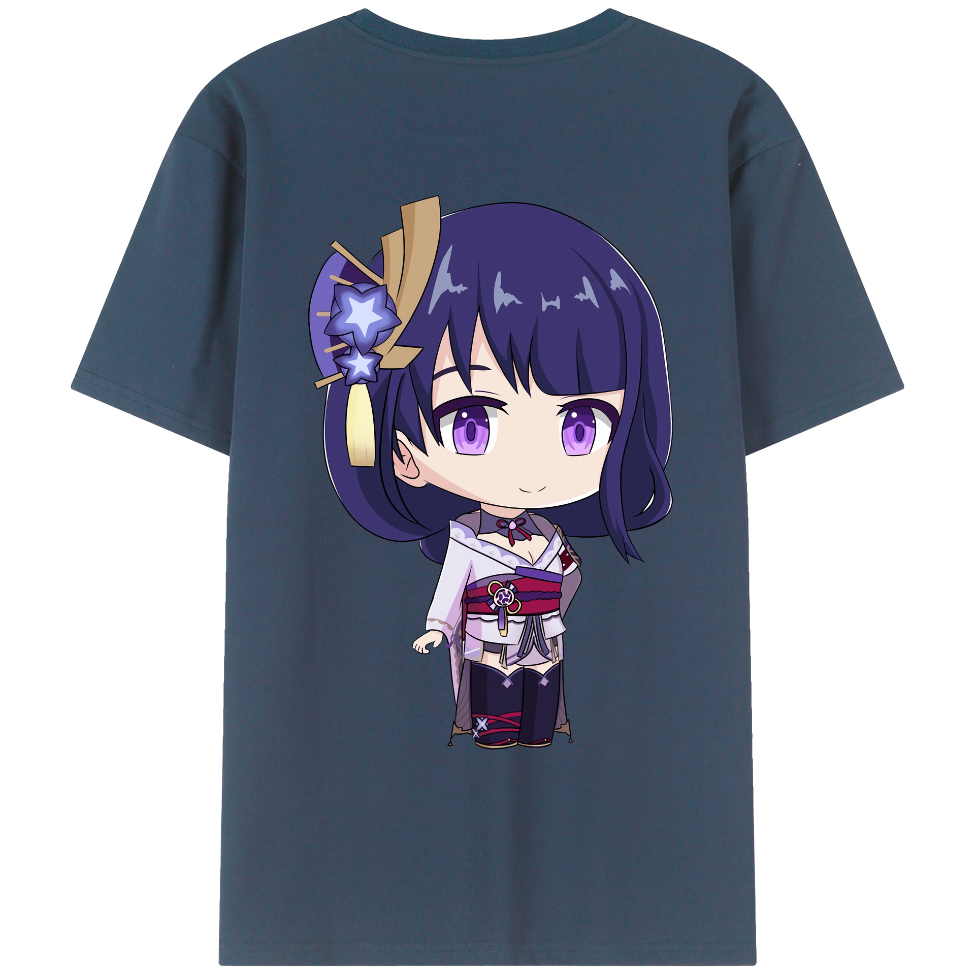 げんし神 雷電将軍 らいでんしょうぐん genshin Raiden Shogun レディース半袖Tシャツ(バックプリント)
