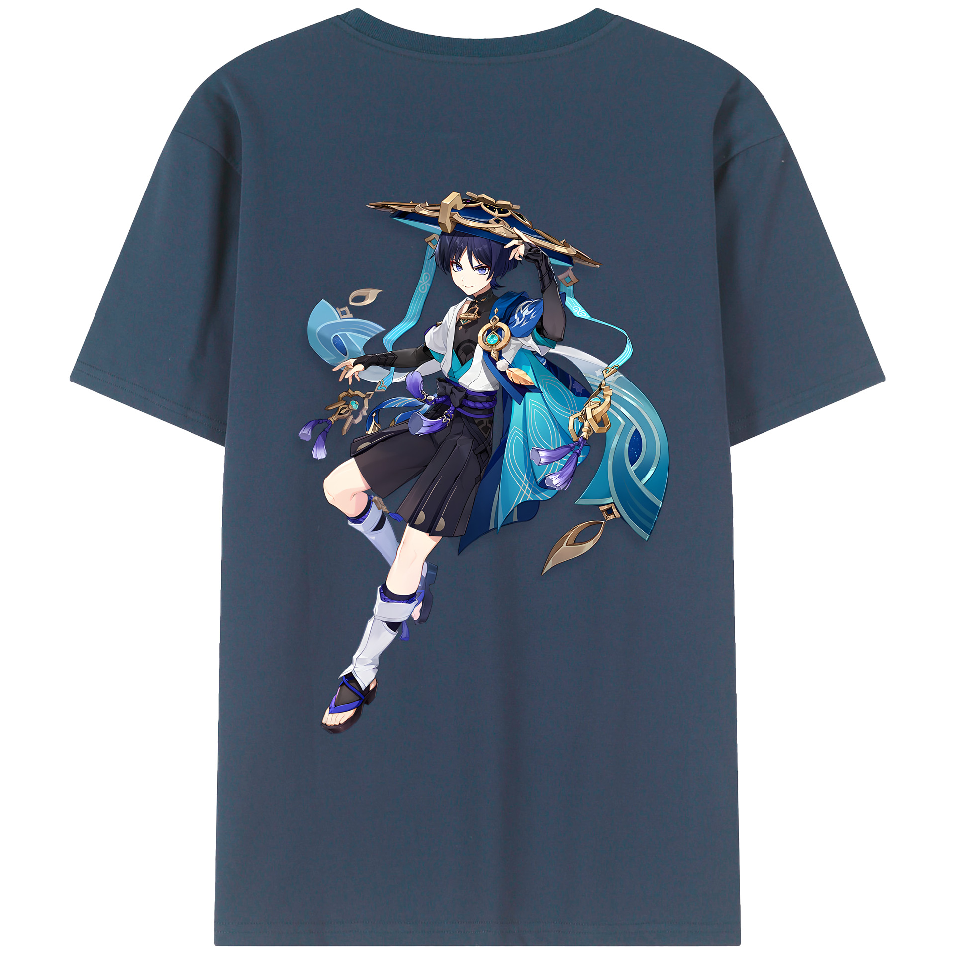げんし神 さんペい genshin Sanpei レディース半袖Tシャツ(バックプリント)