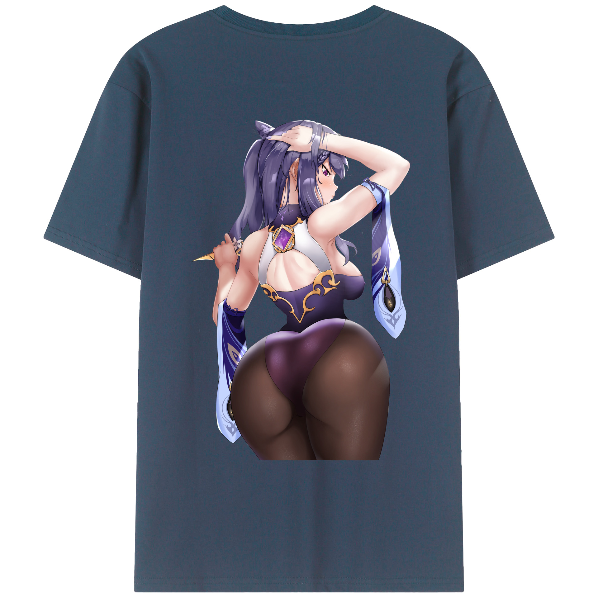 げんし神 刻晴 こくせい genshin Kokusei レディース半袖Tシャツ(バックプリント)