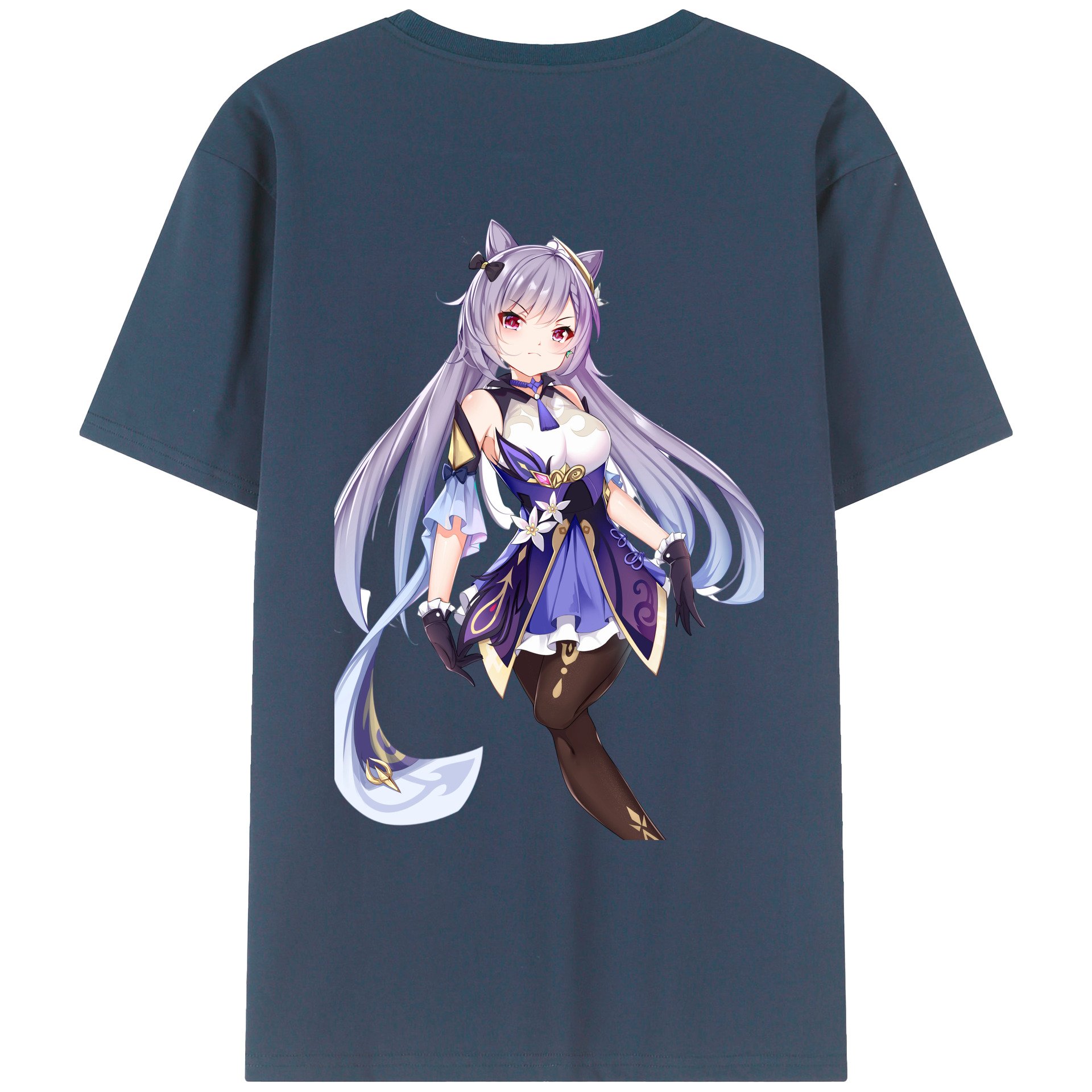 げんし神 刻晴 こくせい genshin Kokusei レディース半袖Tシャツ(バックプリント)