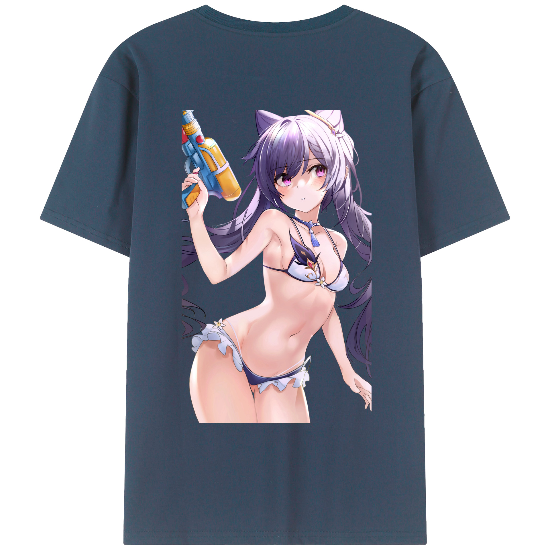 げんし神 刻晴 こくせい genshin Kokusei レディース半袖Tシャツ(バックプリント)