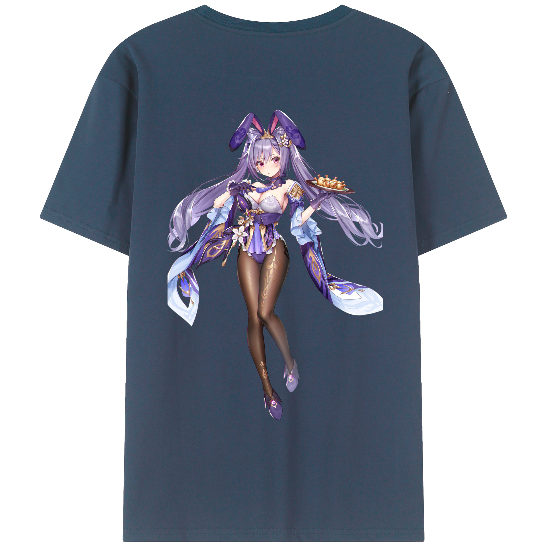 げんし神 刻晴 こくせい genshin Kokusei レディース半袖Tシャツ(バックプリント)