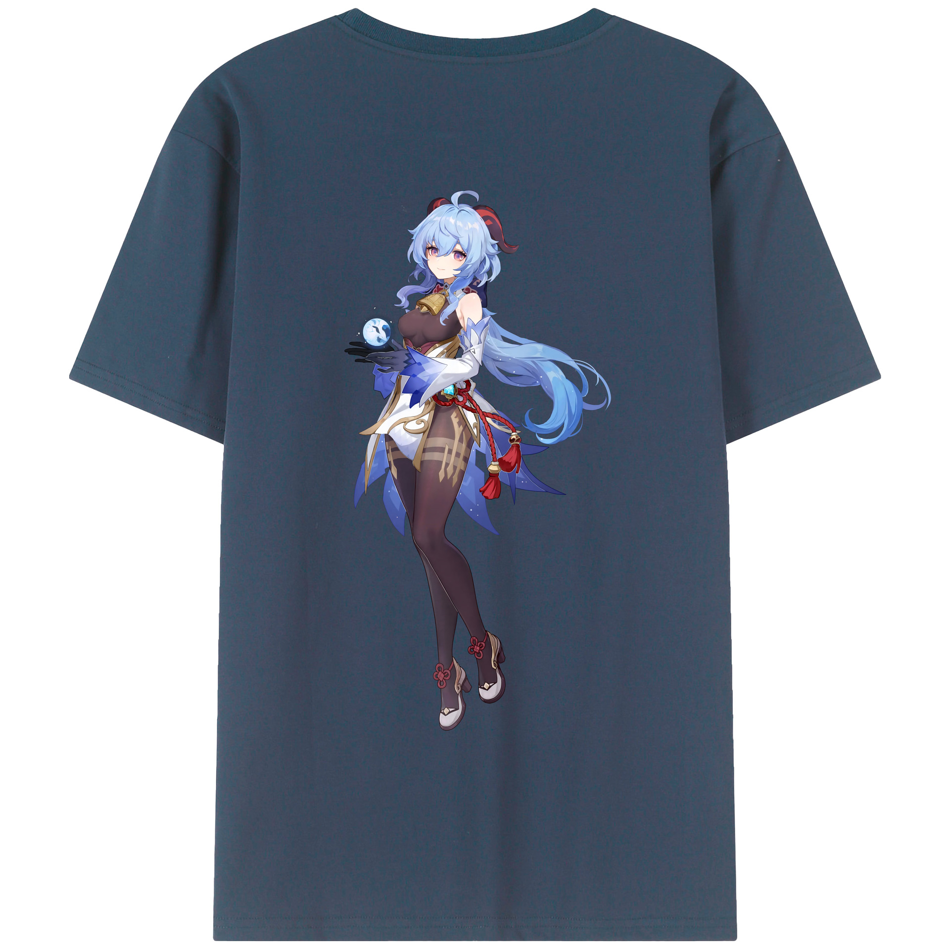 げんし神 甘雨 かんう genshin Ganyu レディース半袖Tシャツ(バックプリント)