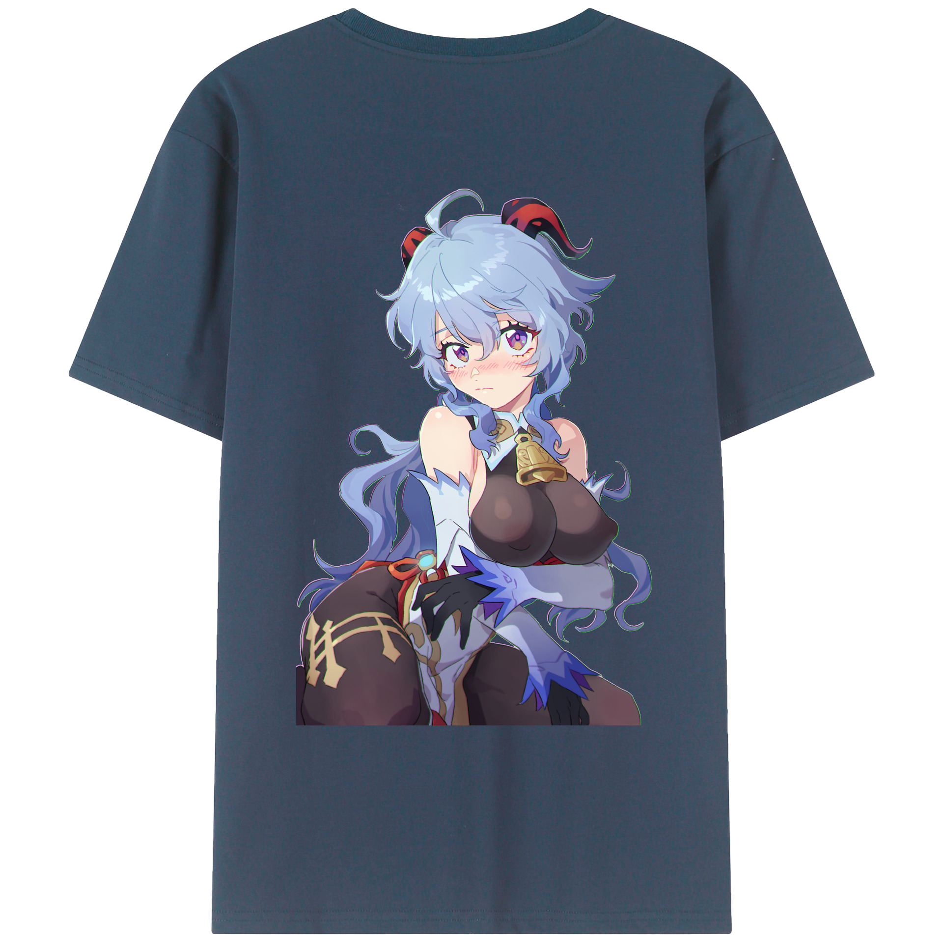 げんし神 甘雨 かんう genshin Ganyu レディース半袖Tシャツ(バックプリント)