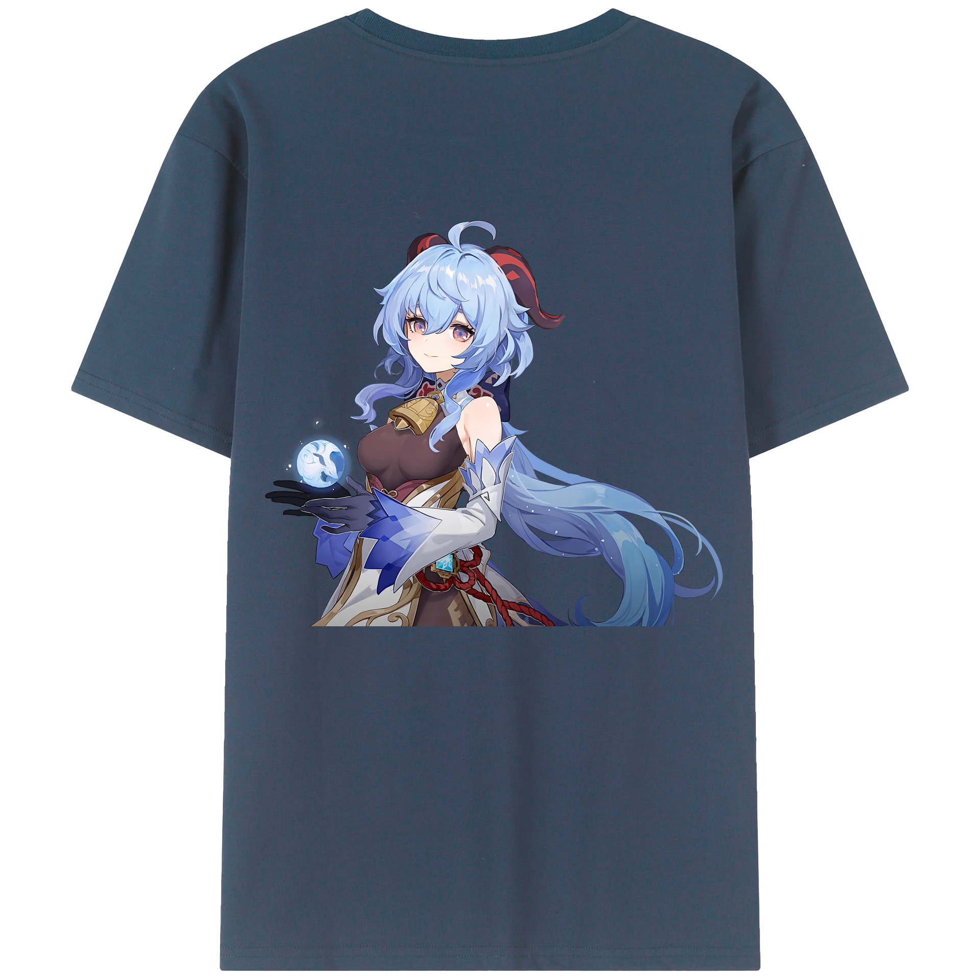 げんし神 甘雨 かんう genshin Ganyu レディース半袖Tシャツ(バックプリント)