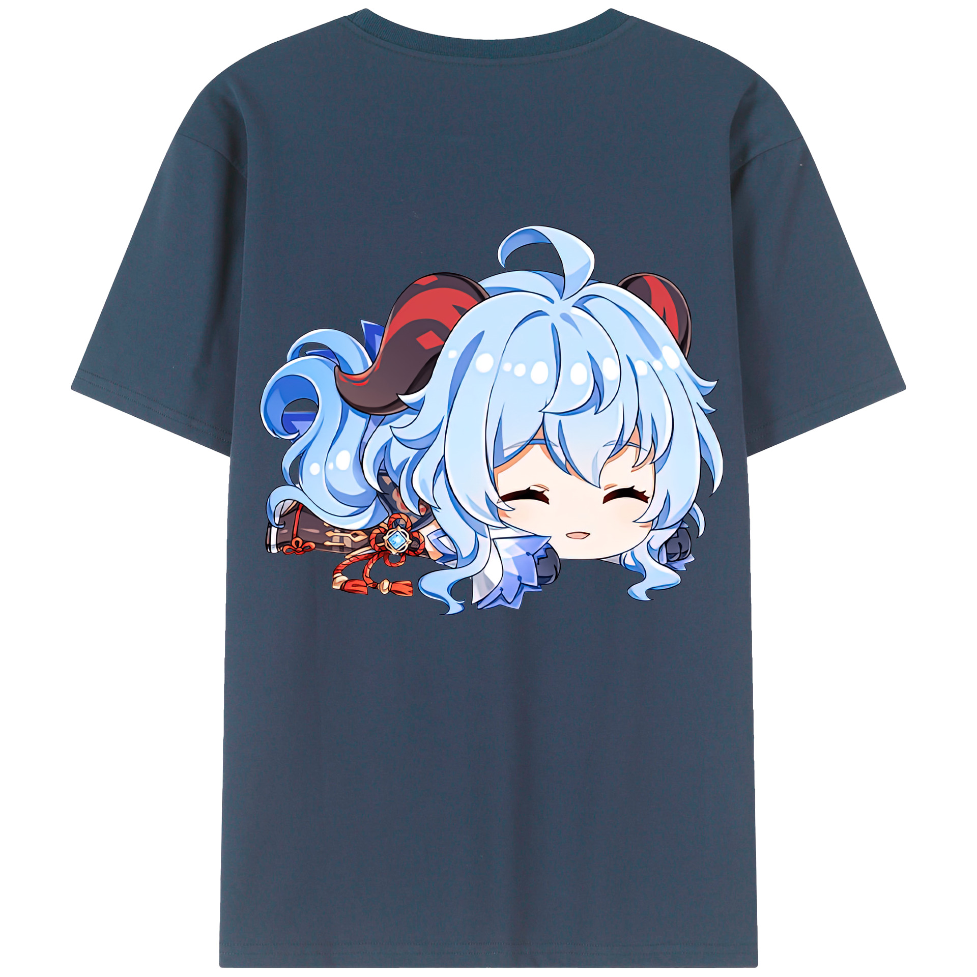 げんし神 甘雨 かんう genshin Ganyu レディース半袖Tシャツ(バックプリント)