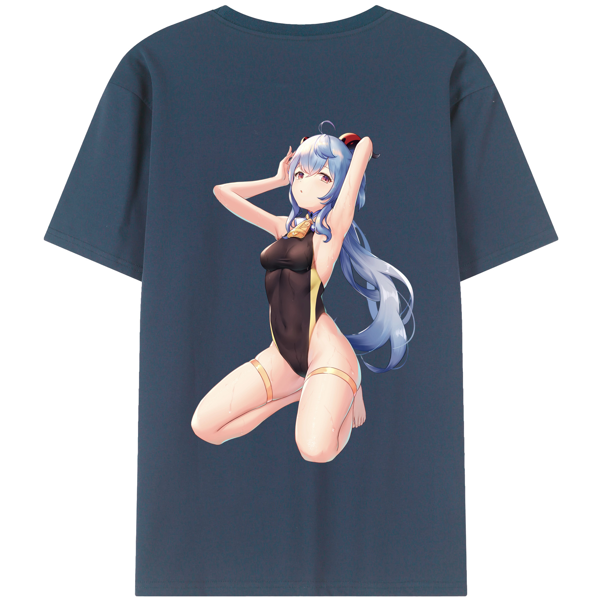 げんし神 甘雨 かんう genshin Ganyu レディース半袖Tシャツ(バックプリント)