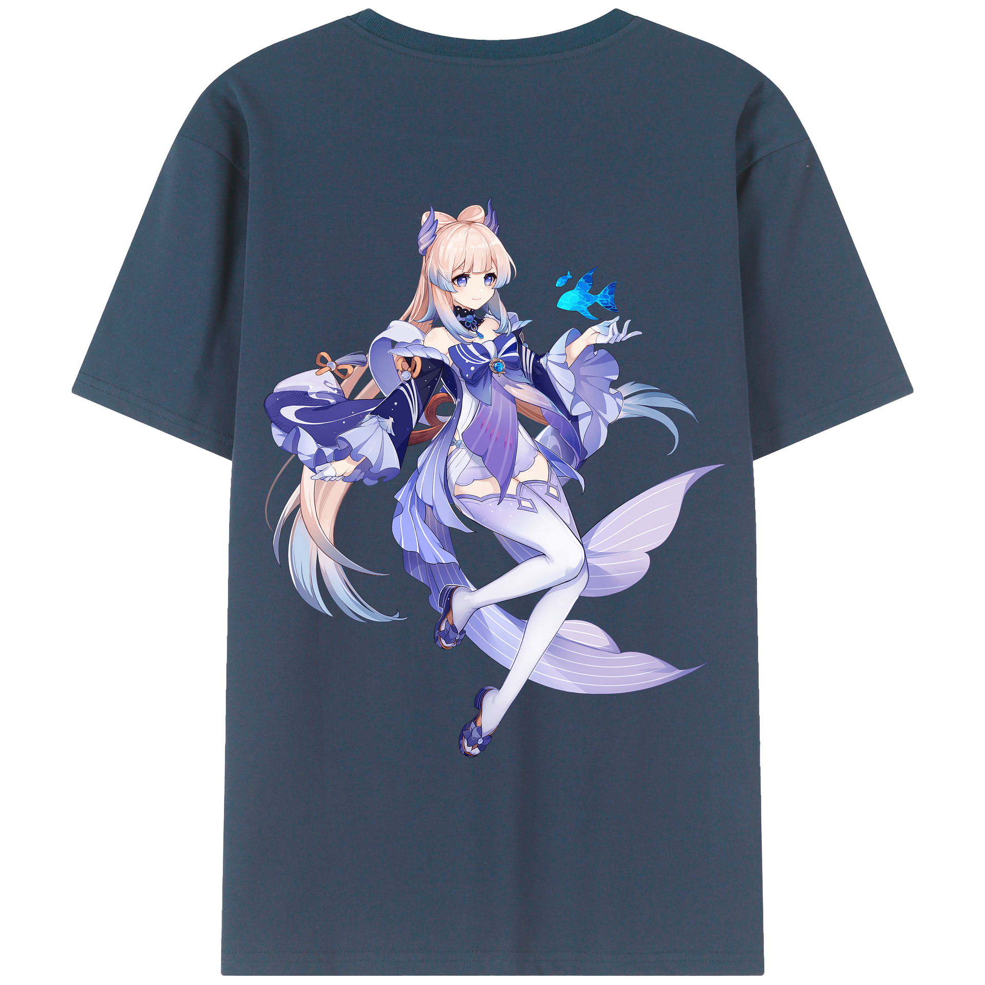 げんし神 珊瑚宮心海 サンゴノミヤ・ココミ genshin Sangonomiya Kokomi レディース半袖Tシャツ(バックプリント)