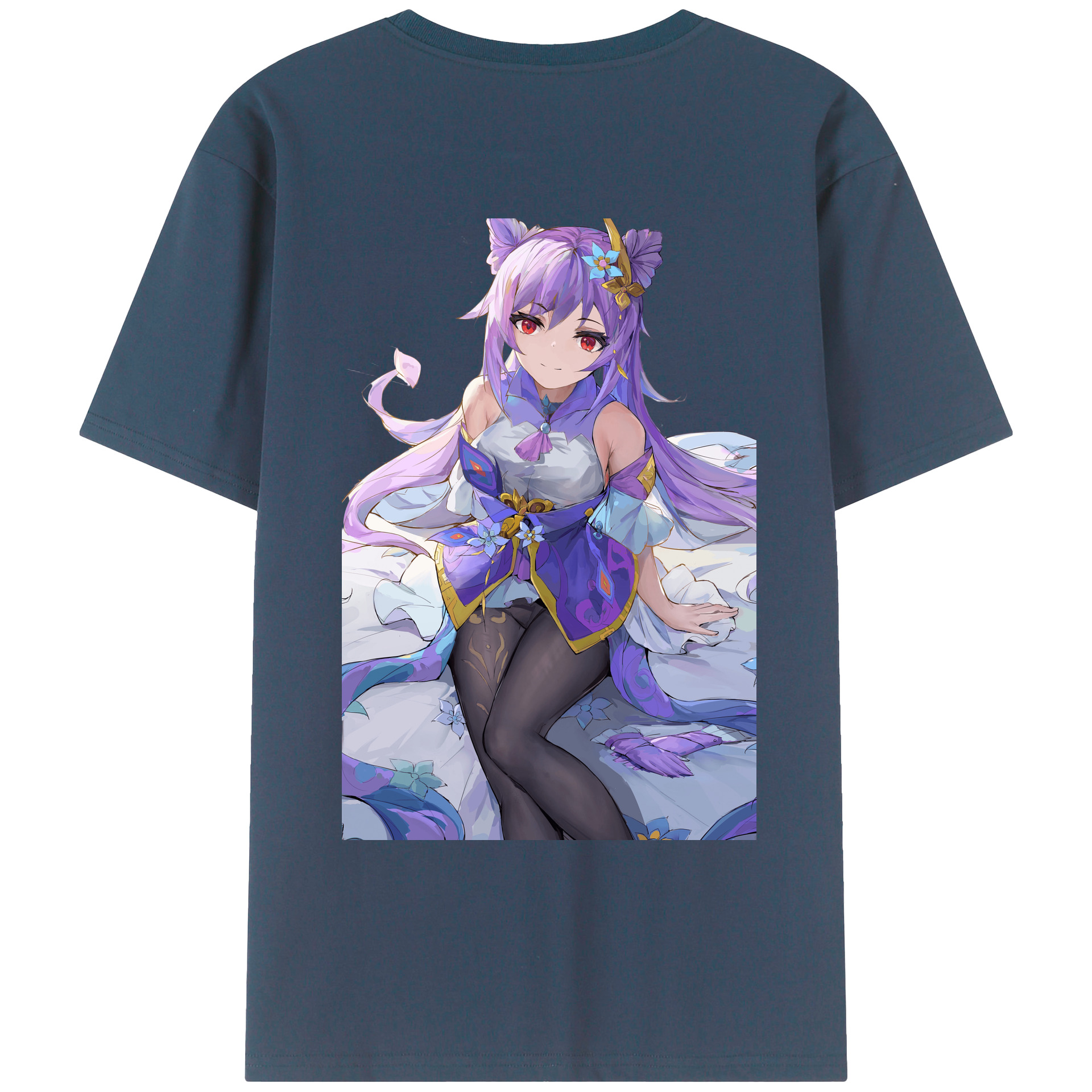 げんし神 刻晴 こくせい genshin Kokusei レディース半袖Tシャツ(バックプリント)