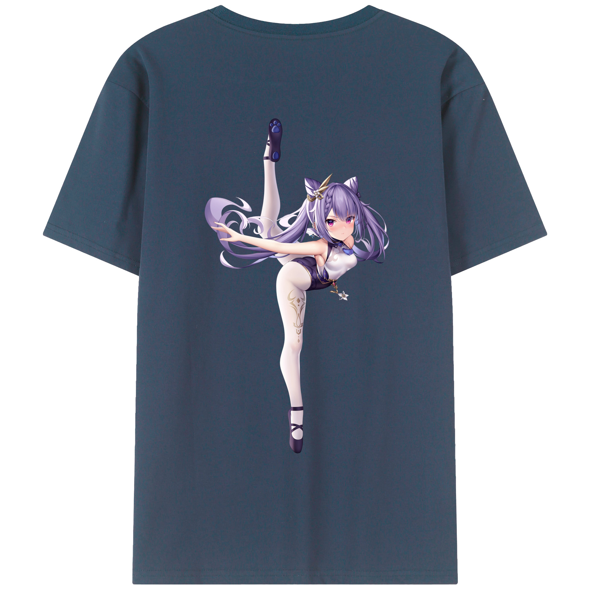 げんし神 刻晴 こくせい genshin Kokusei レディース半袖Tシャツ(バックプリント)