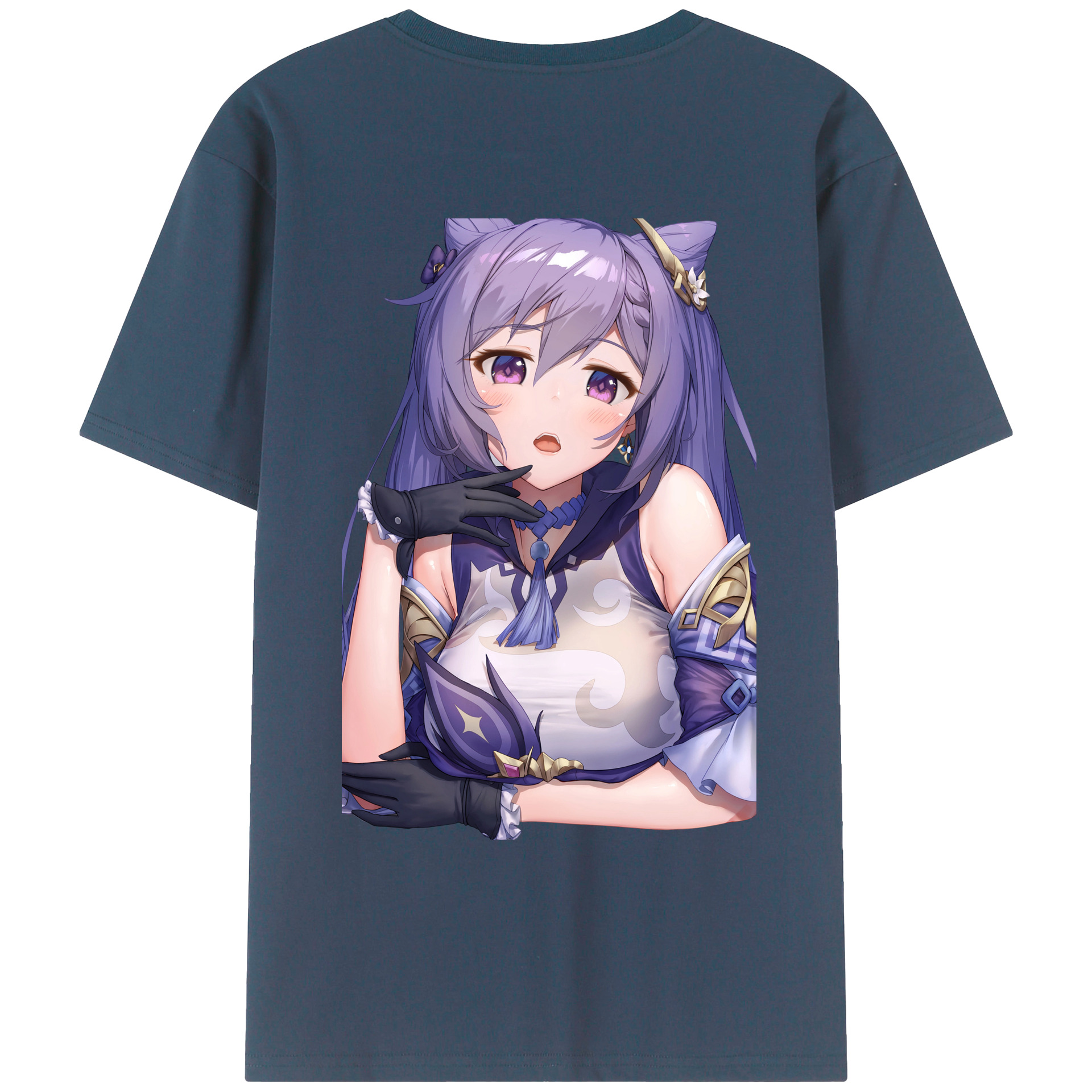 げんし神 刻晴 こくせい genshin Kokusei レディース半袖Tシャツ(バックプリント)
