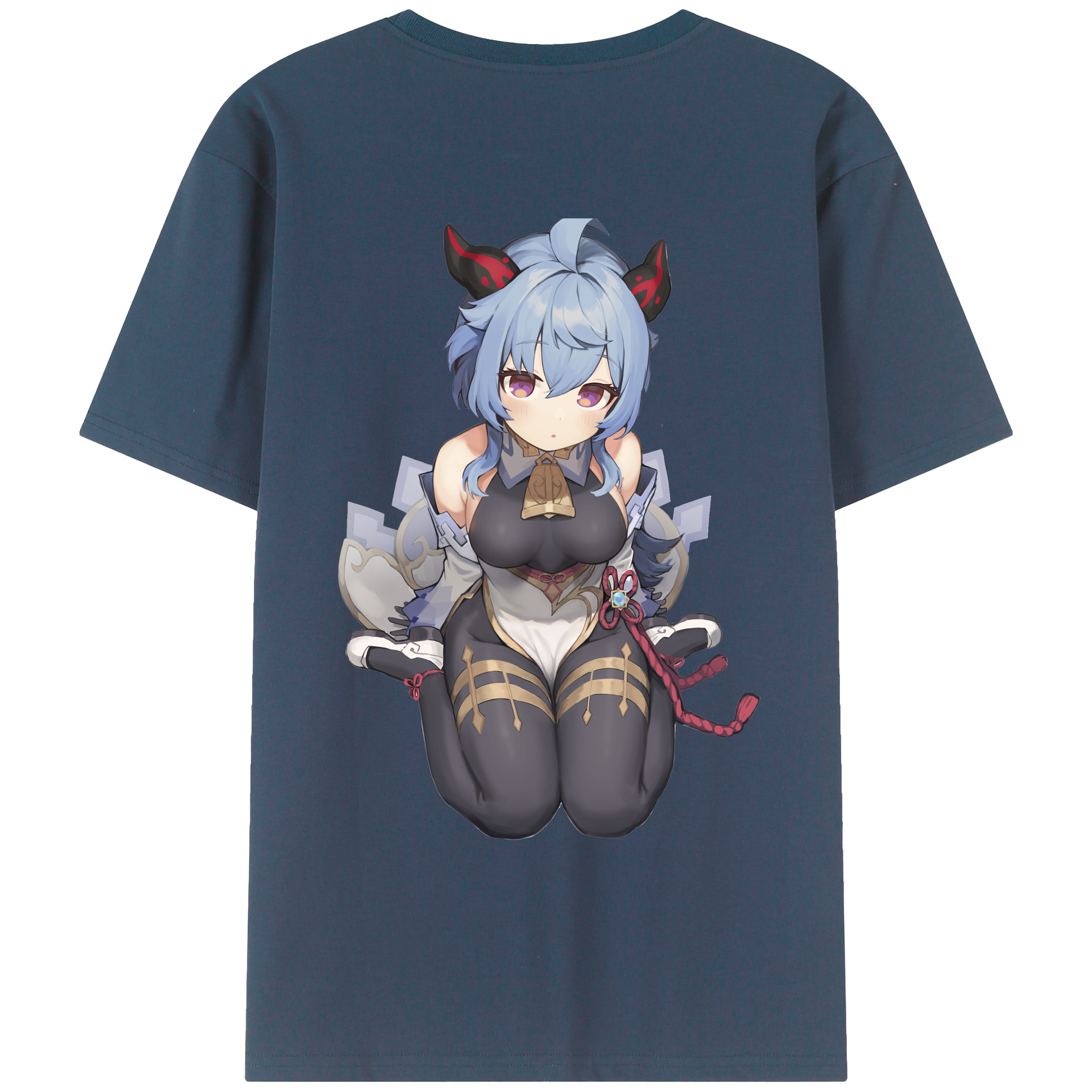 げんし神 甘雨 かんう genshin Ganyu レディース半袖Tシャツ(バックプリント)