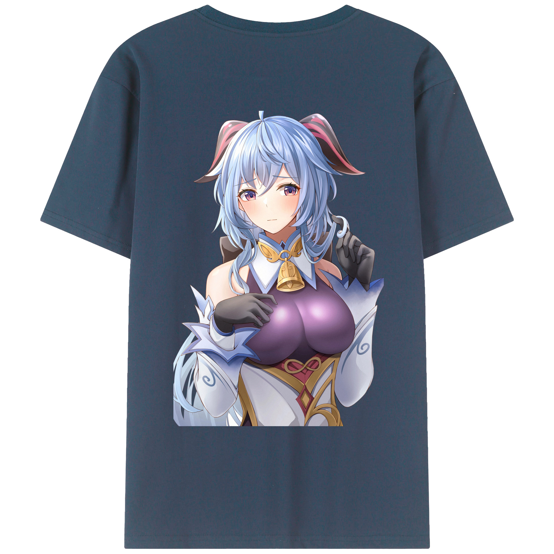 げんし神 甘雨 かんう genshin Ganyu レディース半袖Tシャツ(バックプリント)