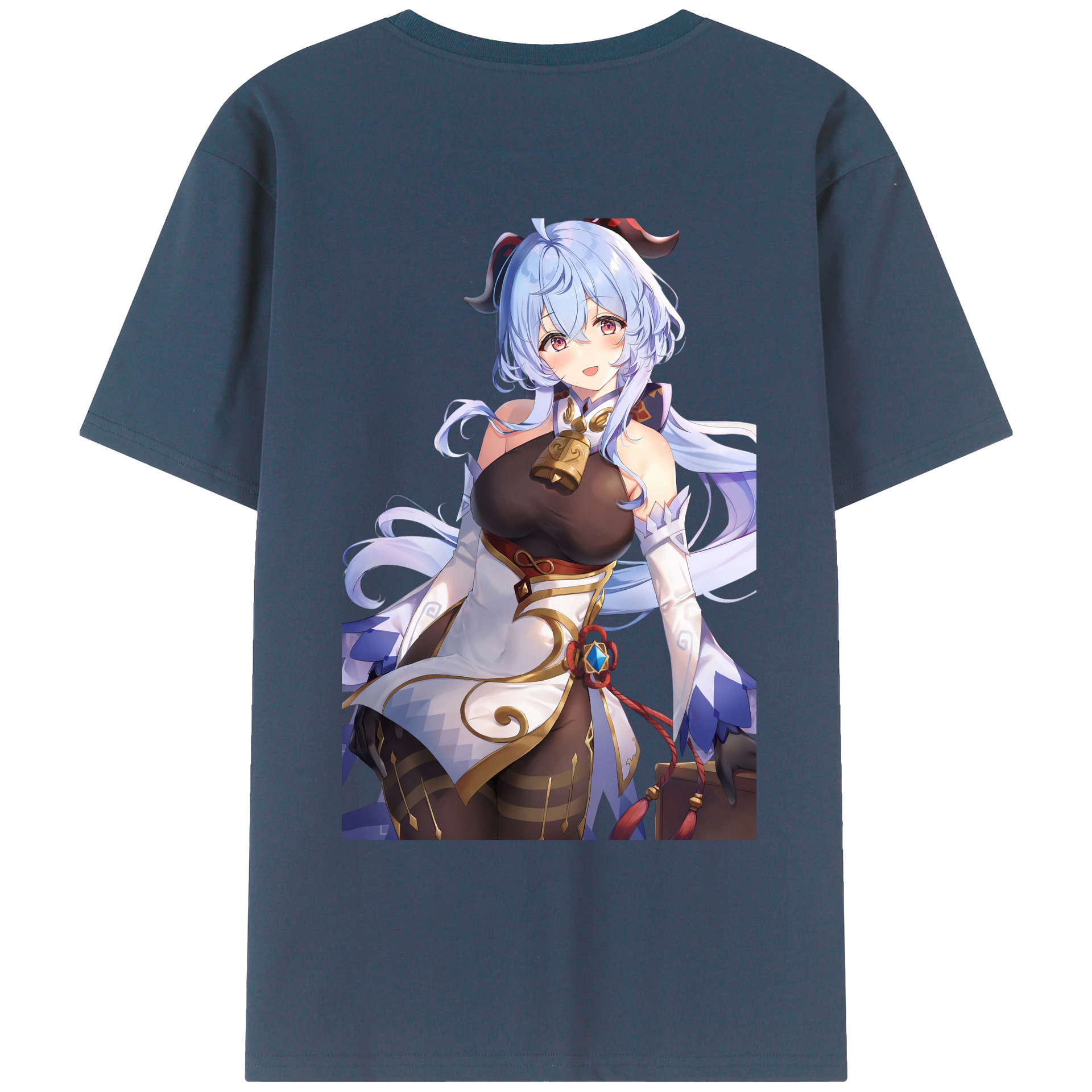げんし神 甘雨 かんう genshin Ganyu レディース半袖Tシャツ(バックプリント)