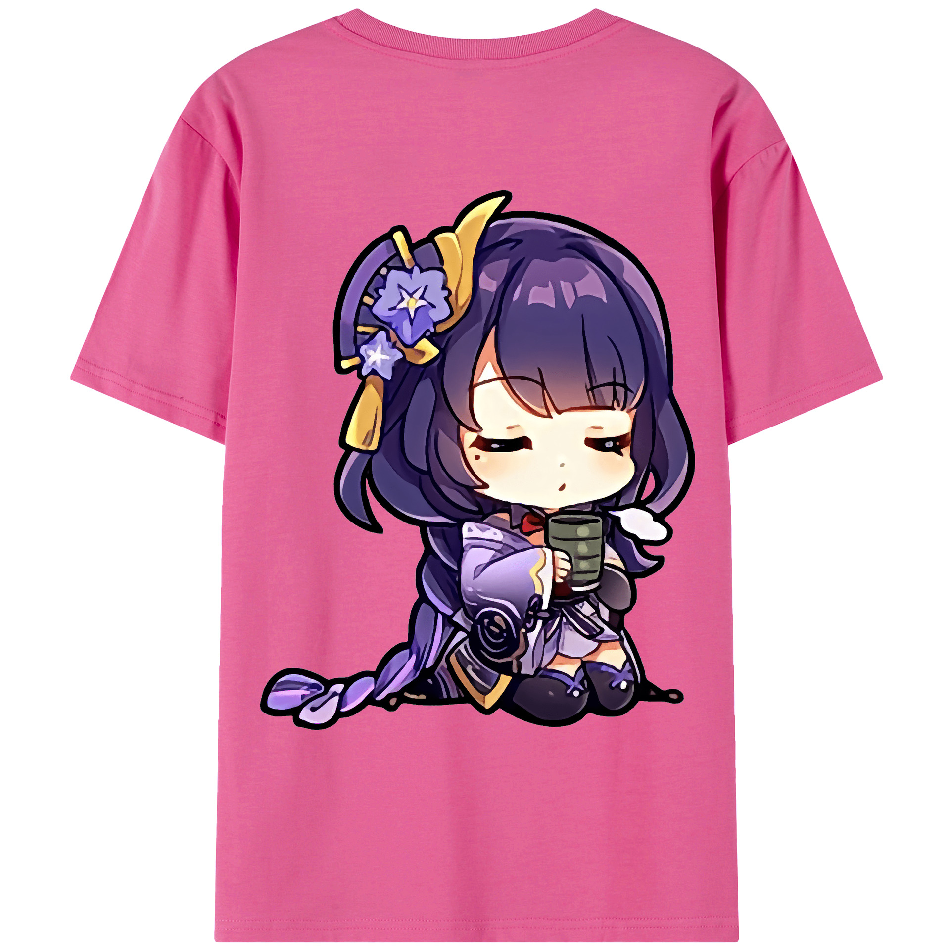 げんし神 雷電将軍 らいでんしょうぐん genshin Raiden Shogun レディース半袖Tシャツ(バックプリント)