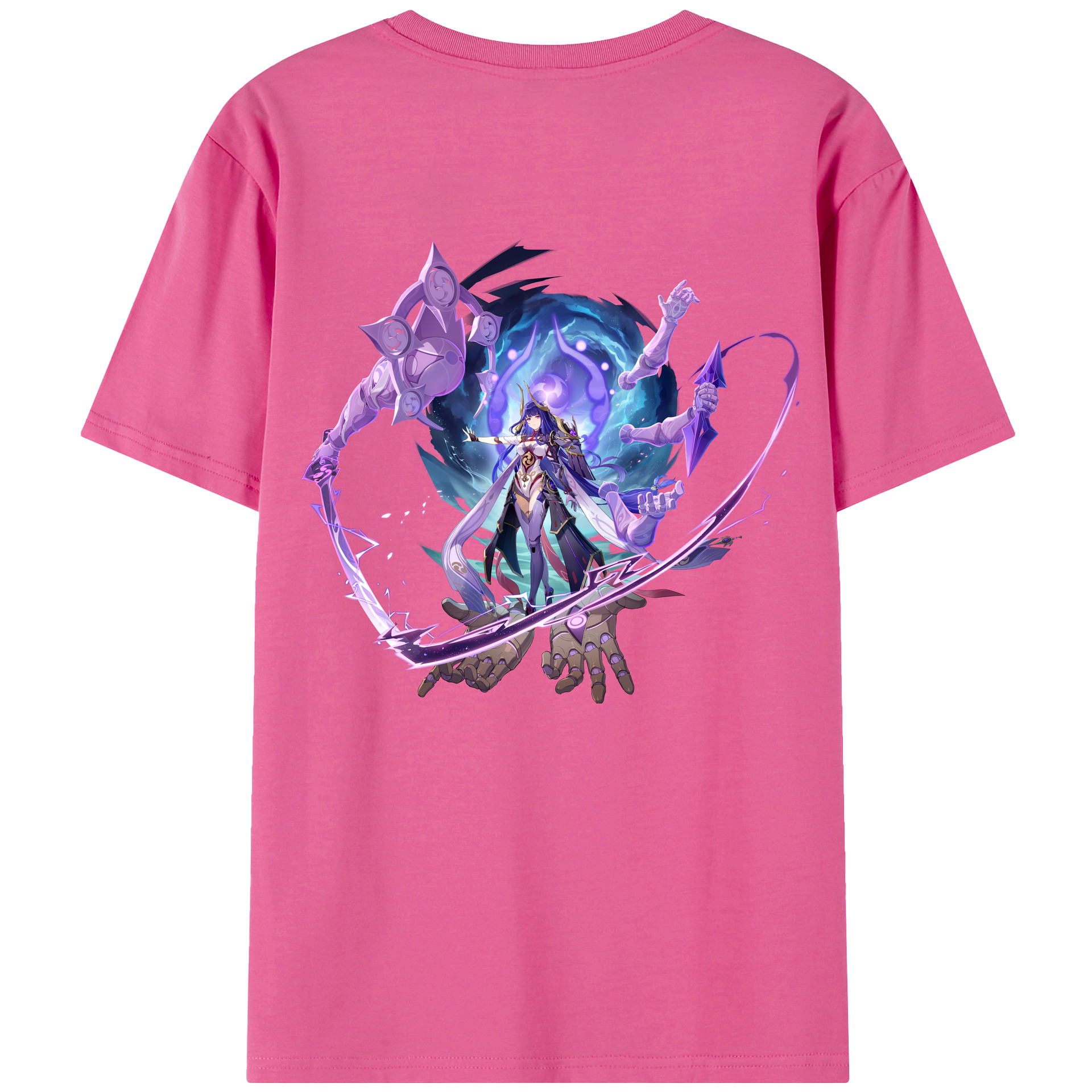 げんし神 雷電将軍 らいでんしょうぐん genshin Raiden Shogun レディース半袖Tシャツ(バックプリント)