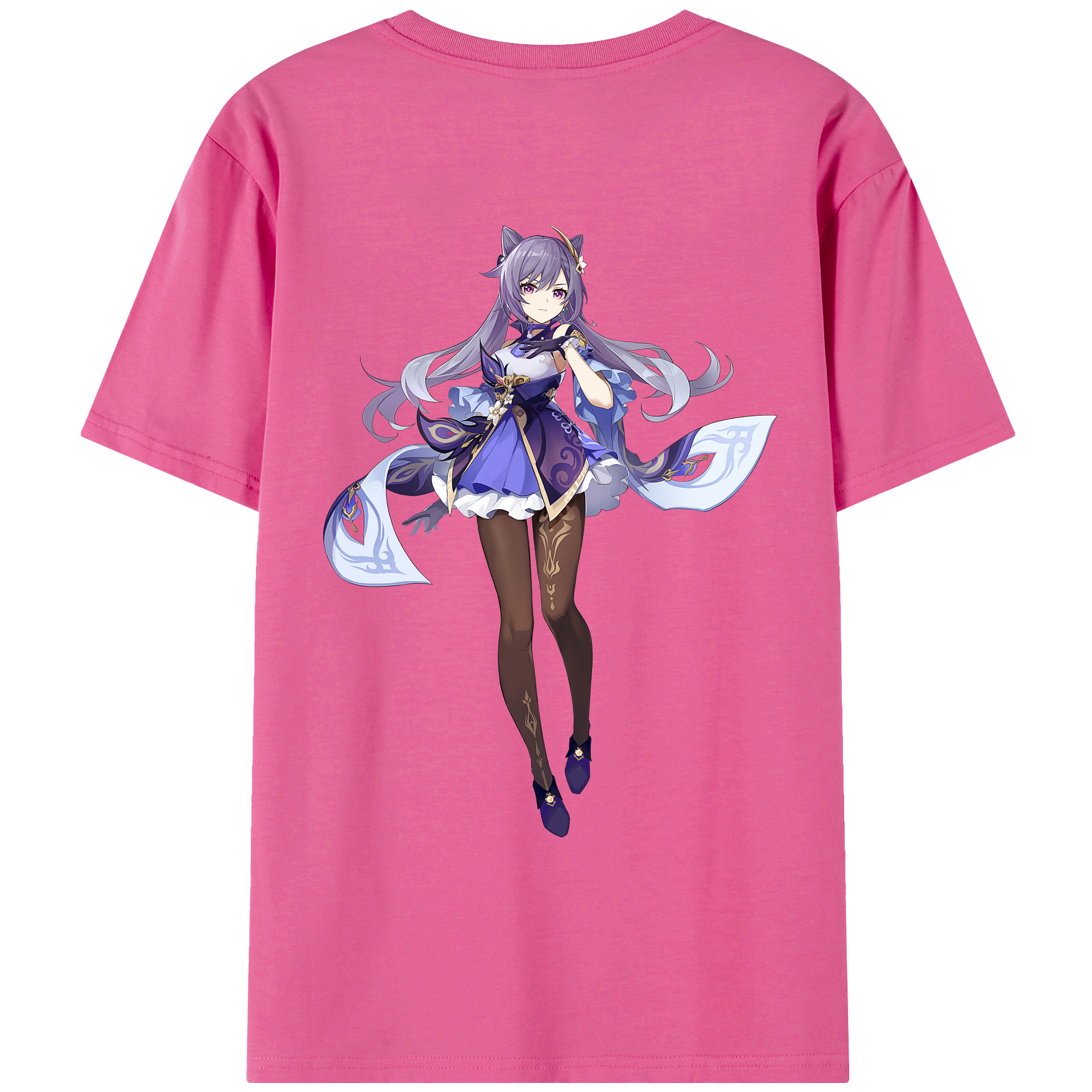 げんし神 刻晴 こくせい genshin Kokusei レディース半袖Tシャツ(バックプリント)
