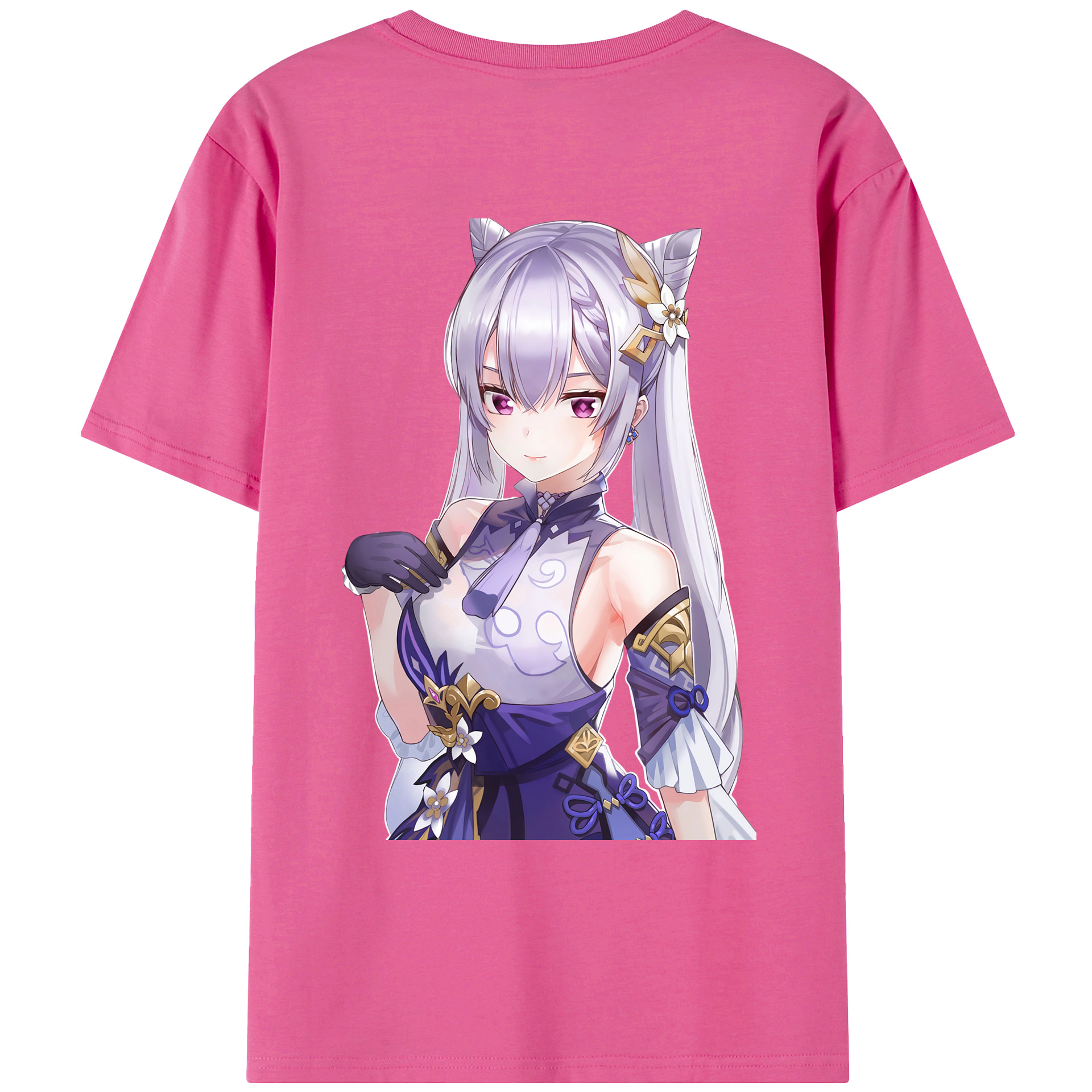 げんし神 刻晴 こくせい genshin Kokusei レディース半袖Tシャツ(バックプリント)