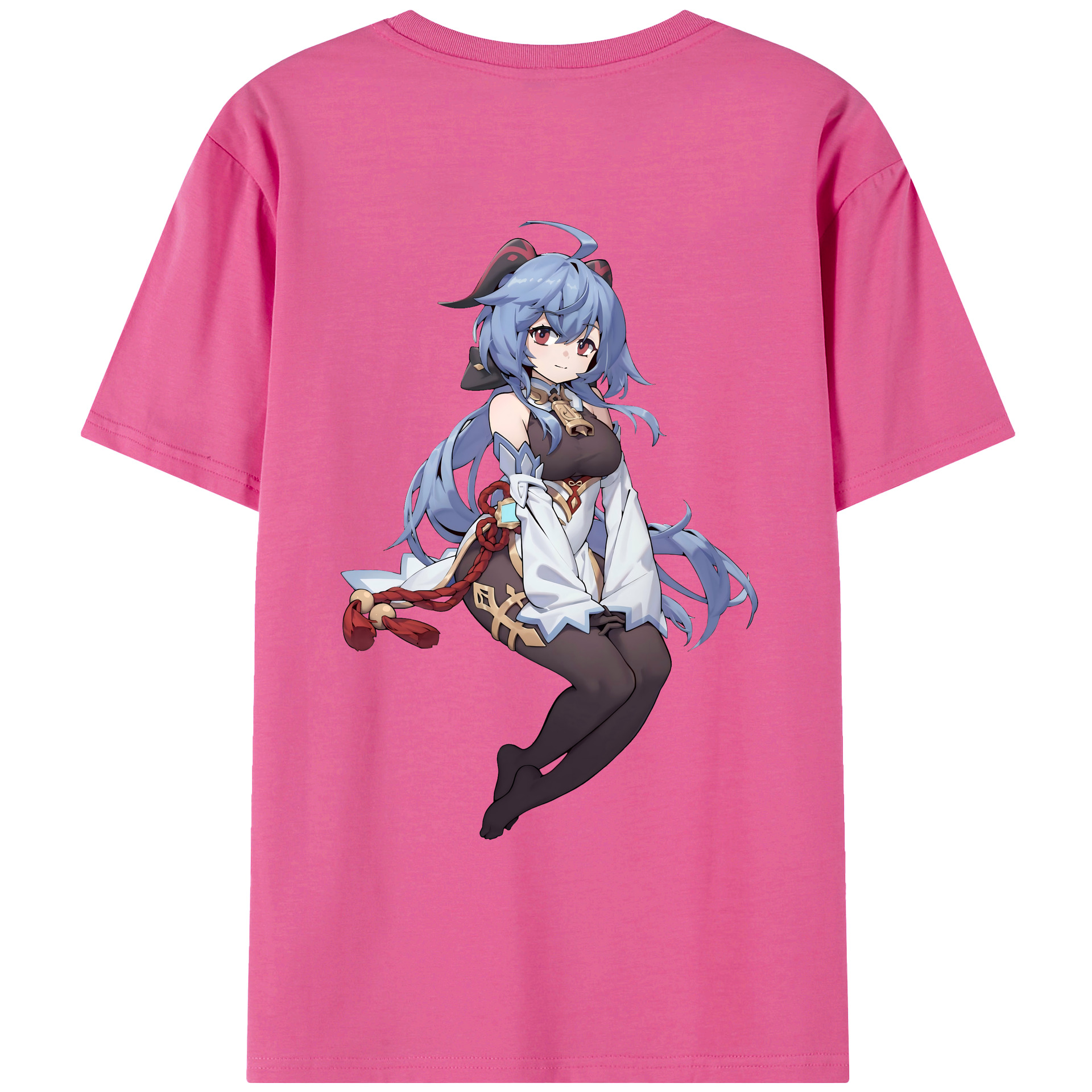 げんし神 甘雨 かんう genshin Ganyu レディース半袖Tシャツ(バックプリント)