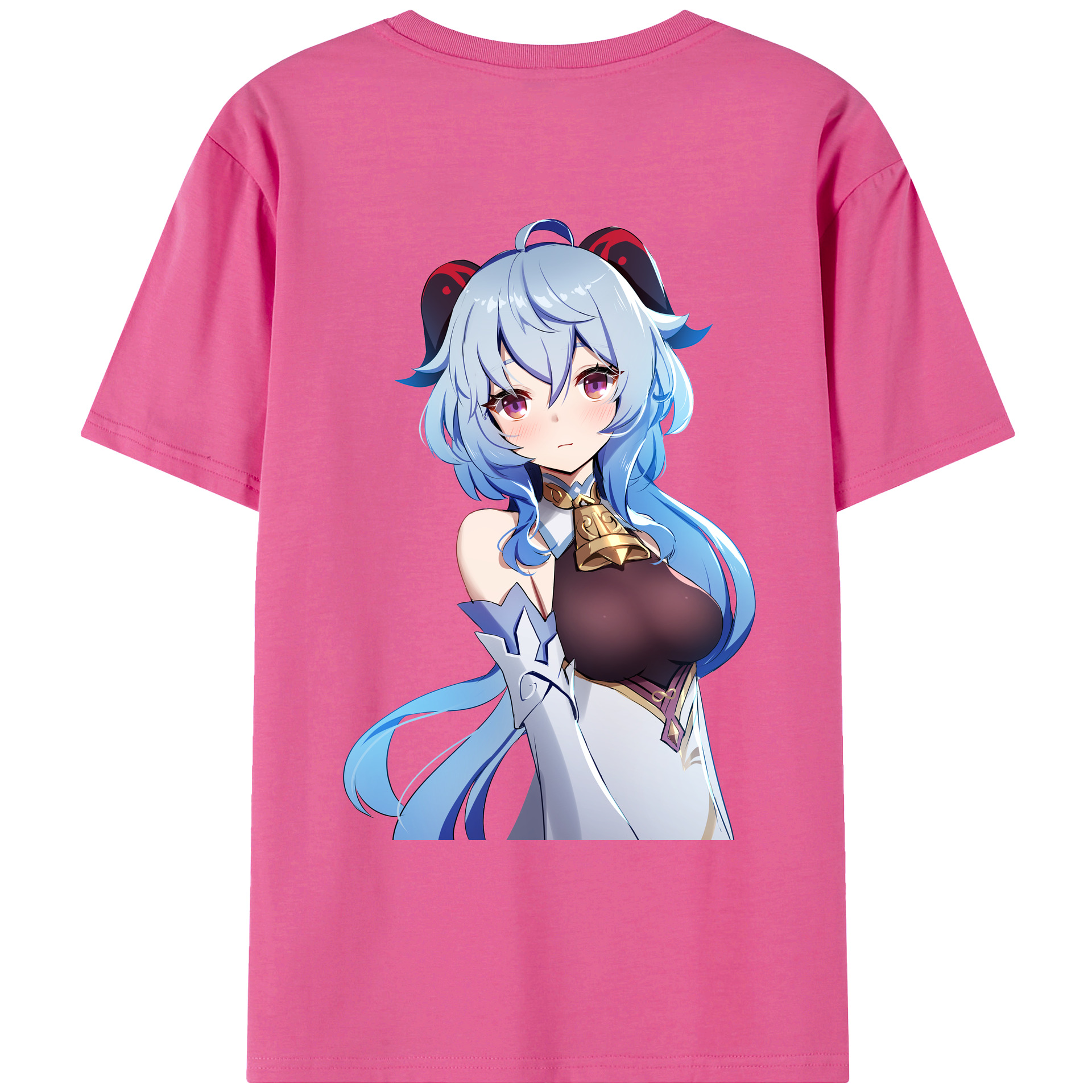 げんし神 甘雨 かんう genshin Ganyu レディース半袖Tシャツ(バックプリント)