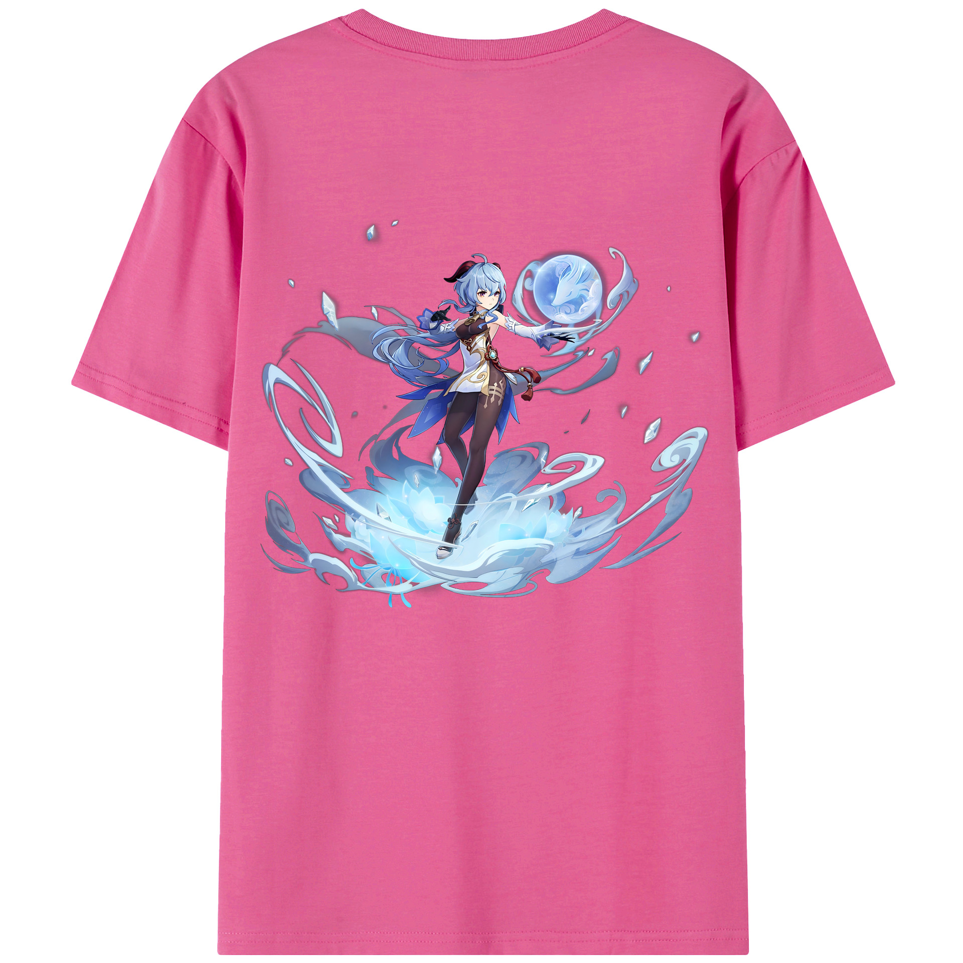げんし神 甘雨 かんう genshin Ganyu レディース半袖Tシャツ(バックプリント)