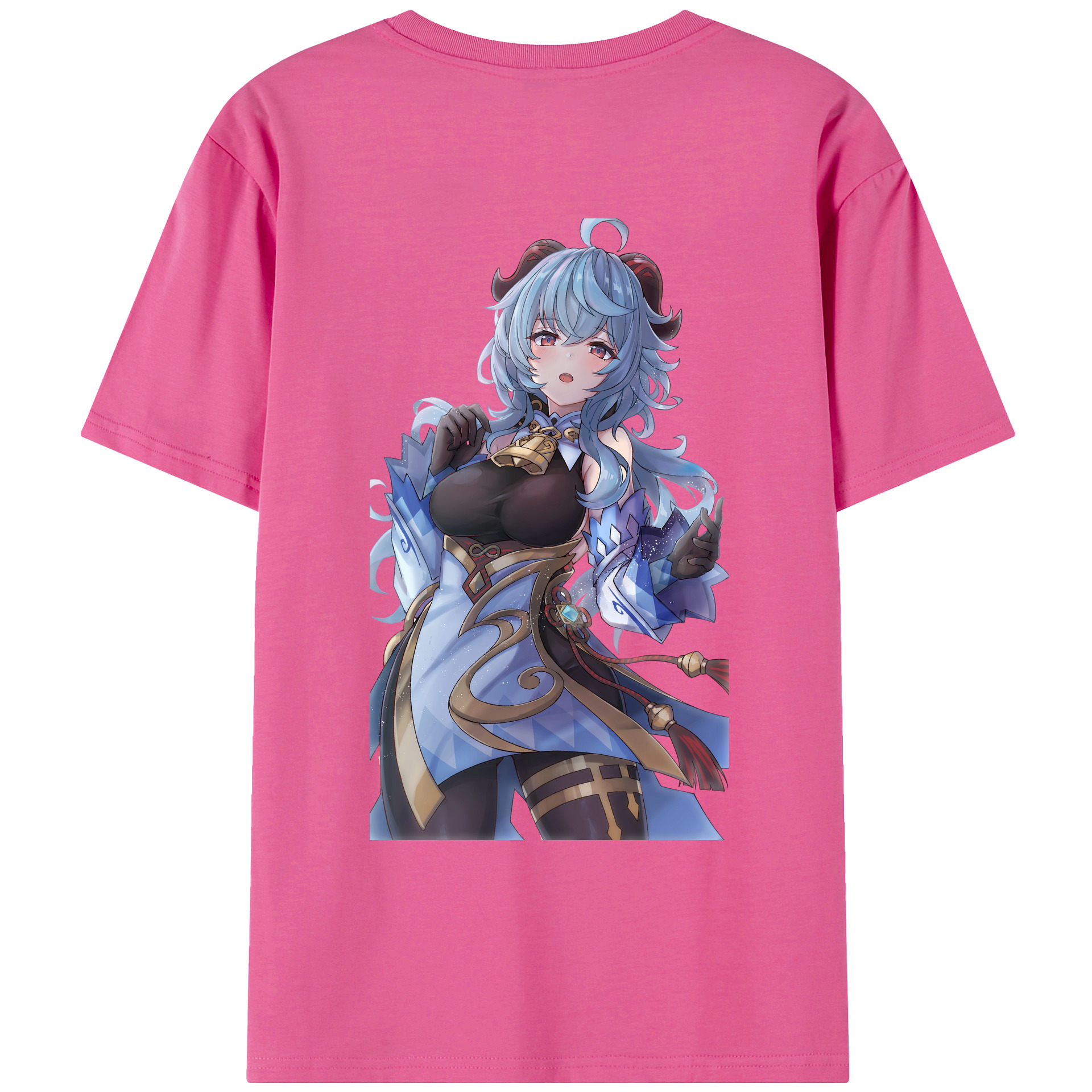 げんし神 甘雨 かんう genshin Ganyu レディース半袖Tシャツ(バックプリント)
