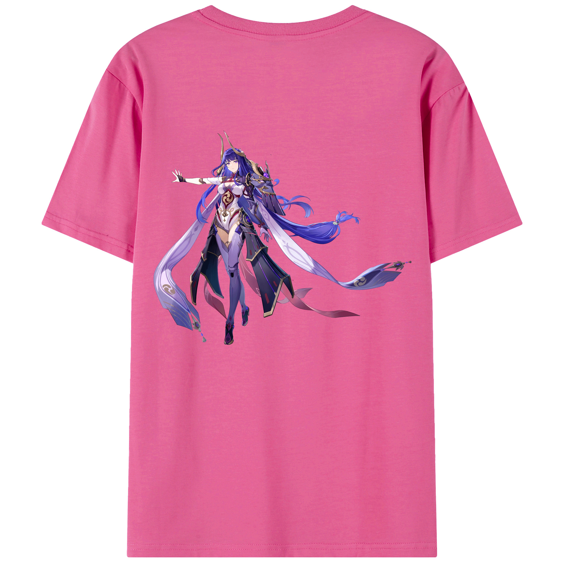 げんし神 雷電将軍 らいでんしょうぐん genshin Raiden Shogun レディース半袖Tシャツ(バックプリント)