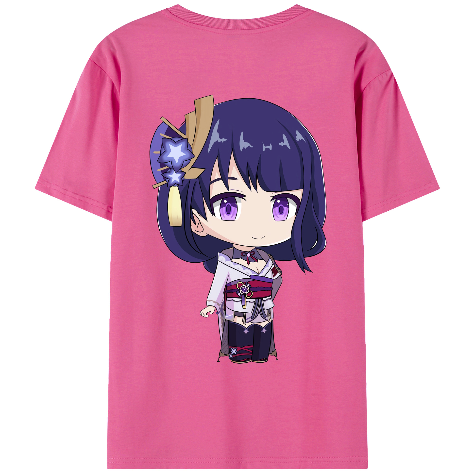 げんし神 雷電将軍 らいでんしょうぐん genshin Raiden Shogun レディース半袖Tシャツ(バックプリント)