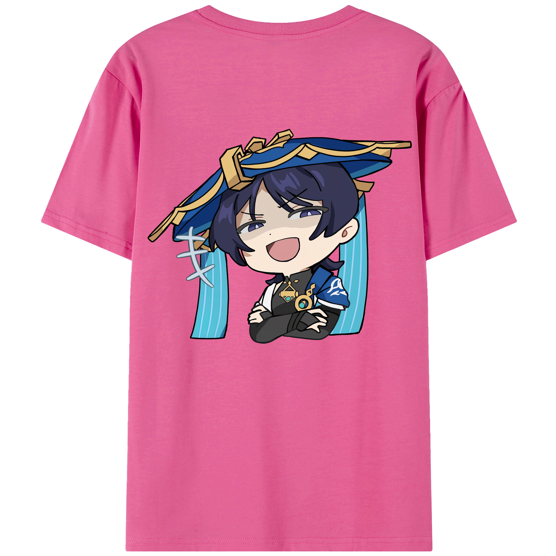 げんし神 さんペい genshin Sanpei レディース半袖Tシャツ(バックプリント)