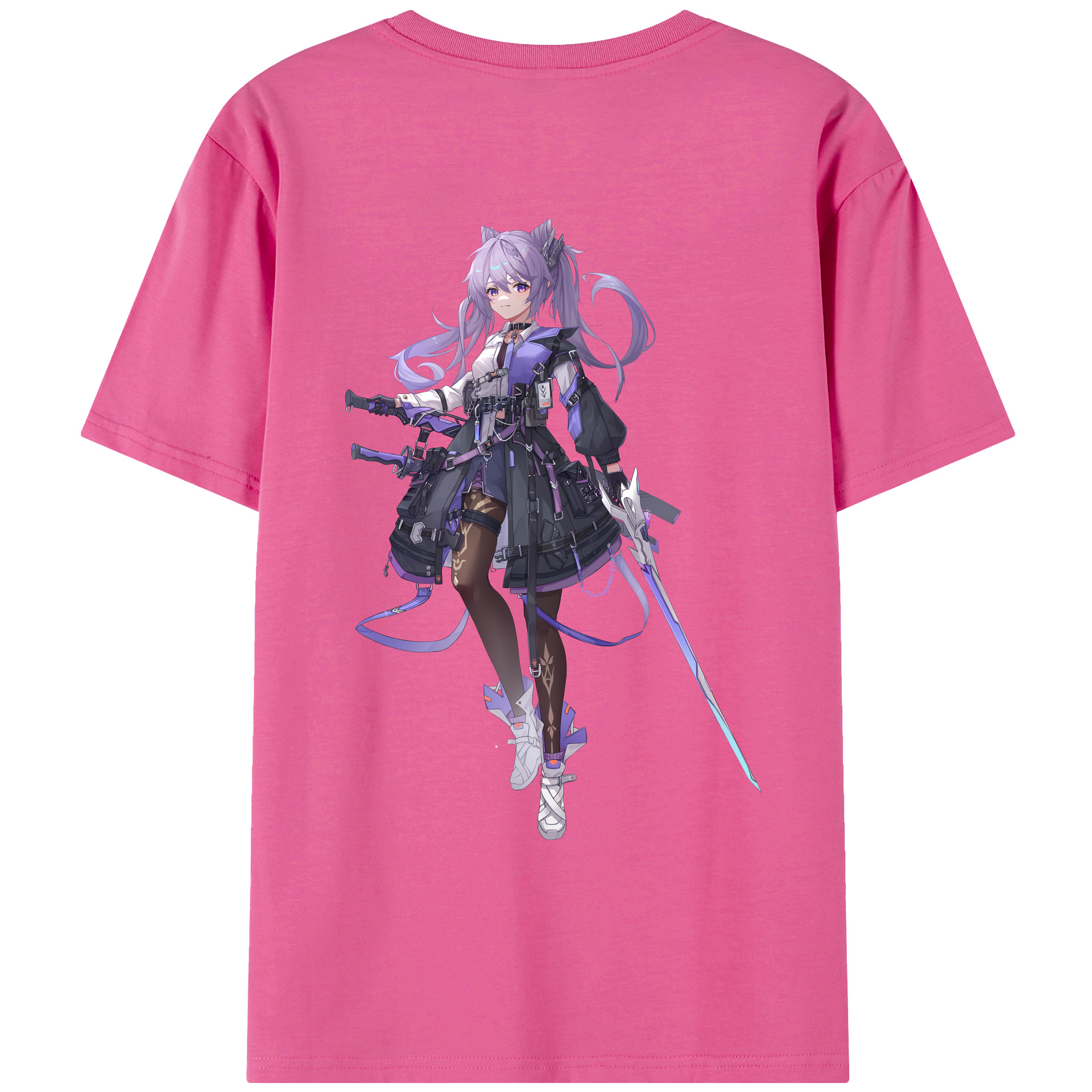 げんし神 刻晴 こくせい genshin Kokusei レディース半袖Tシャツ(バックプリント)