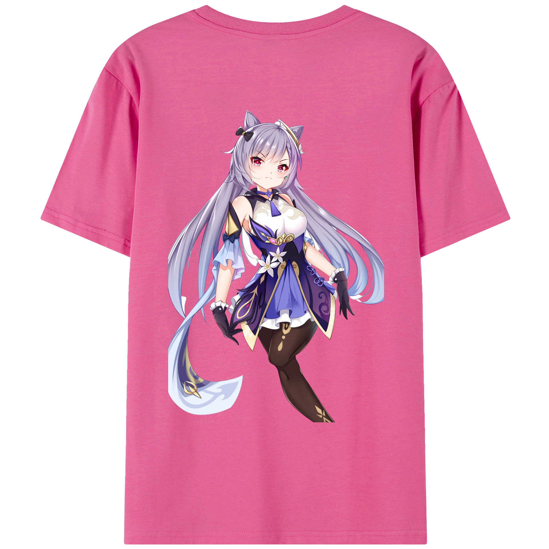 げんし神 刻晴 こくせい genshin Kokusei レディース半袖Tシャツ(バックプリント)