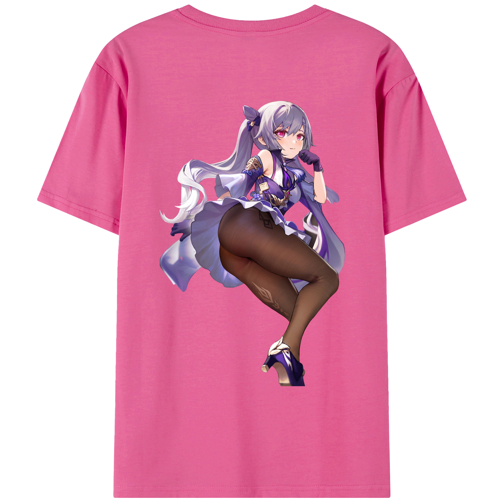 げんし神 刻晴 こくせい genshin Kokusei レディース半袖Tシャツ(バックプリント)