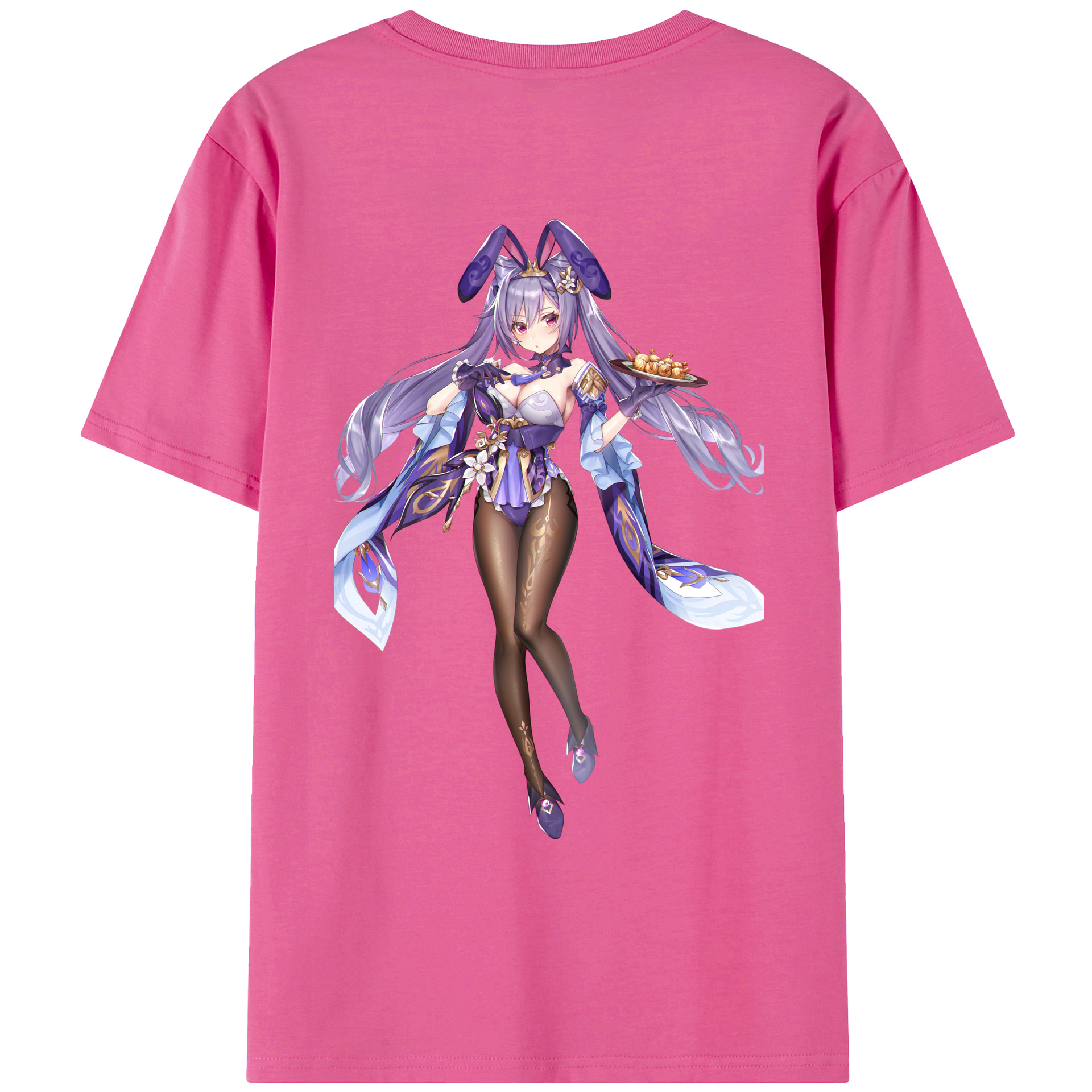 げんし神 刻晴 こくせい genshin Kokusei レディース半袖Tシャツ(バックプリント)