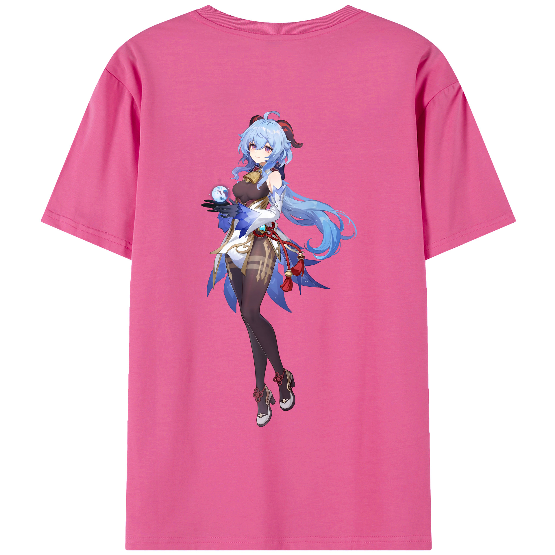 げんし神 甘雨 かんう genshin Ganyu レディース半袖Tシャツ(バックプリント)