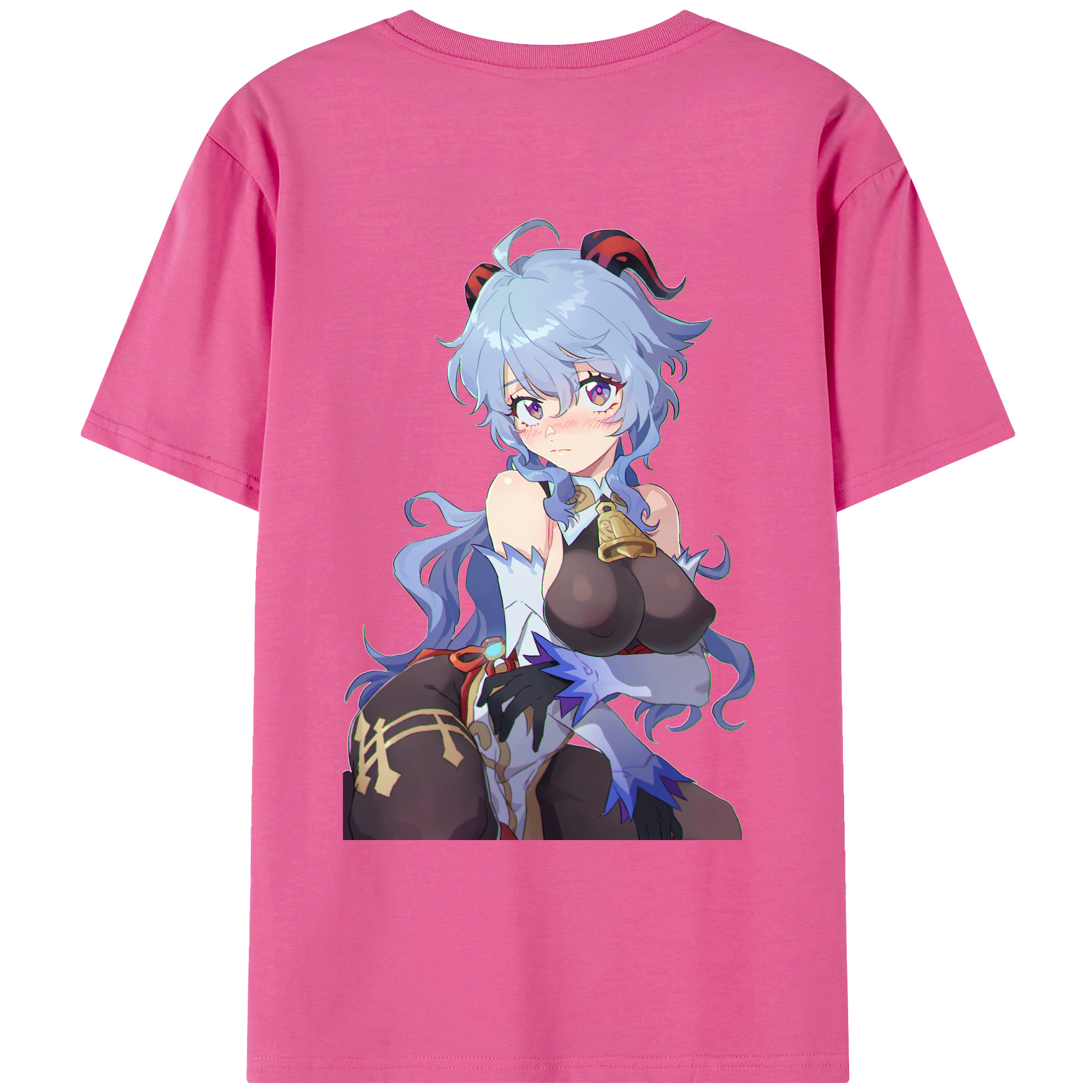 げんし神 甘雨 かんう genshin Ganyu レディース半袖Tシャツ(バックプリント)
