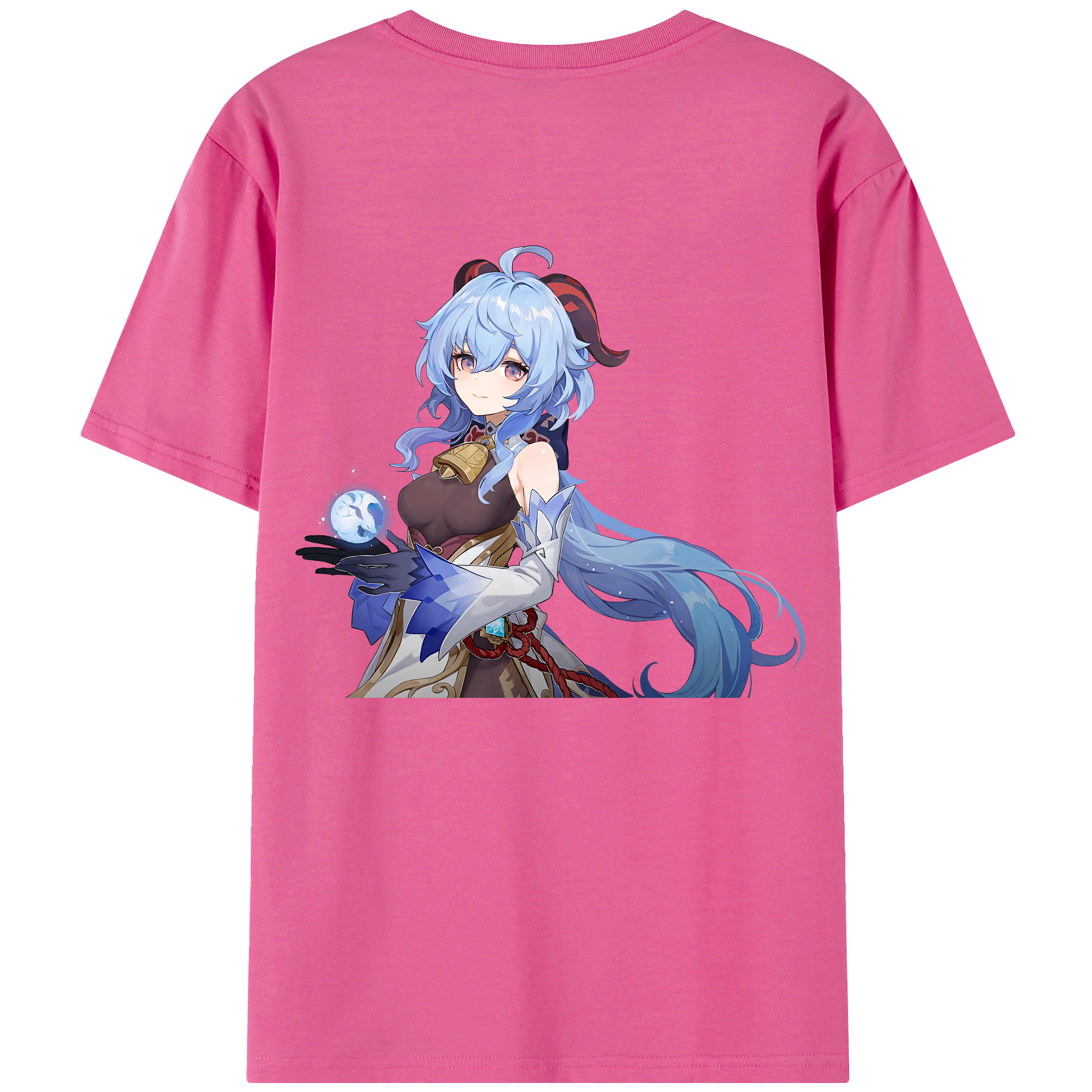 げんし神 甘雨 かんう genshin Ganyu レディース半袖Tシャツ(バックプリント)