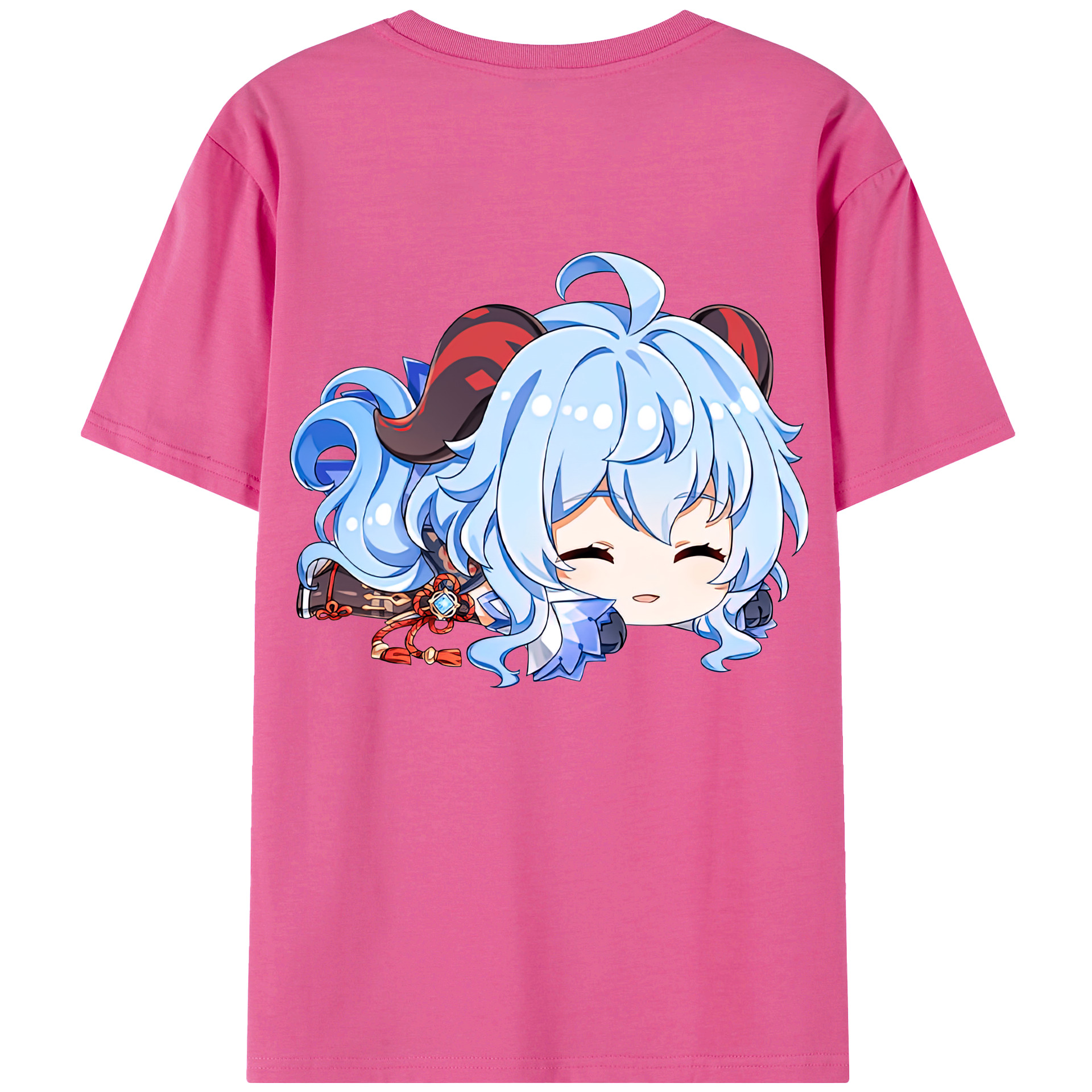 げんし神 甘雨 かんう genshin Ganyu レディース半袖Tシャツ(バックプリント)