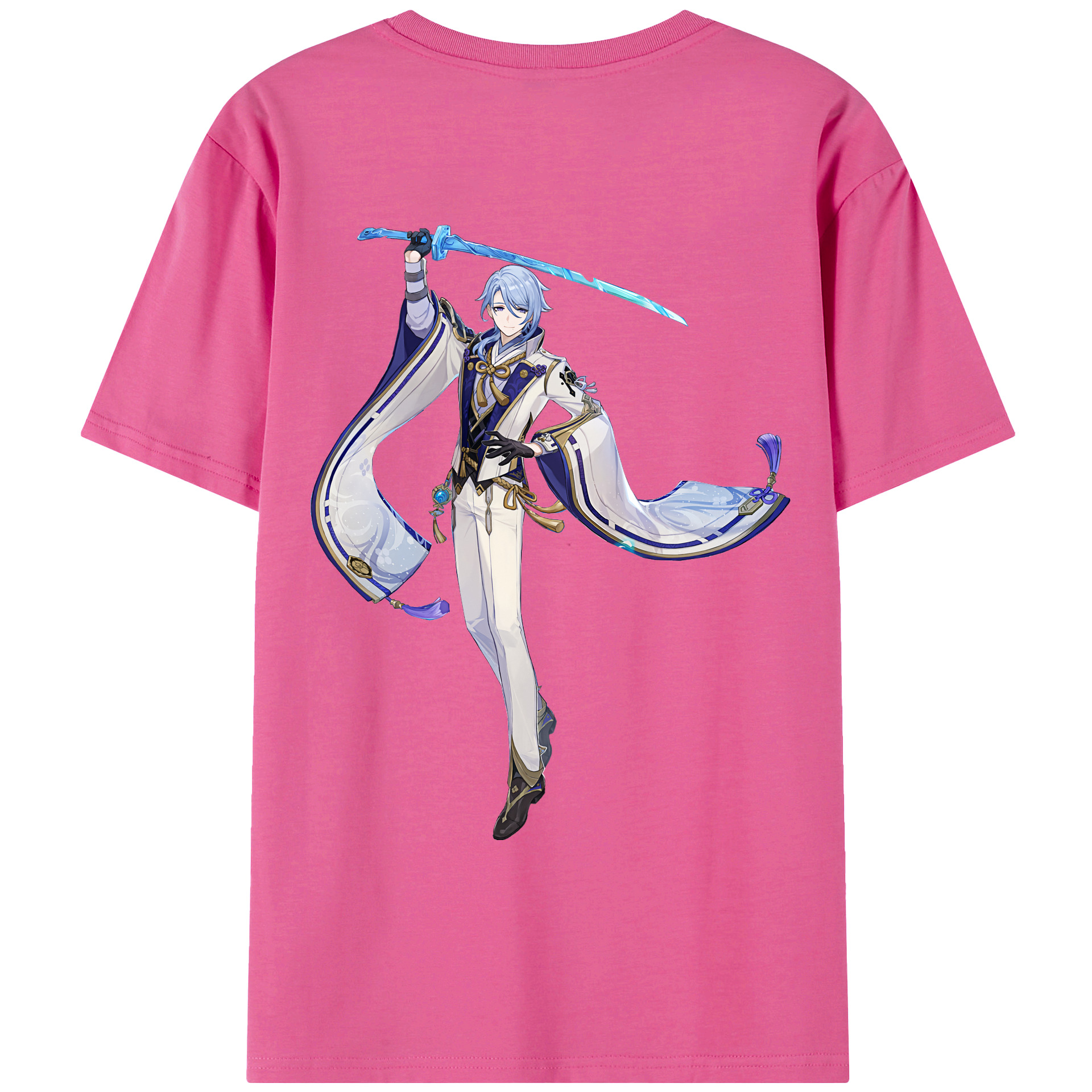 げんし神 神里綾人 かみさとあやと genshin Kamisato Ayato レディース半袖Tシャツ(バックプリント)